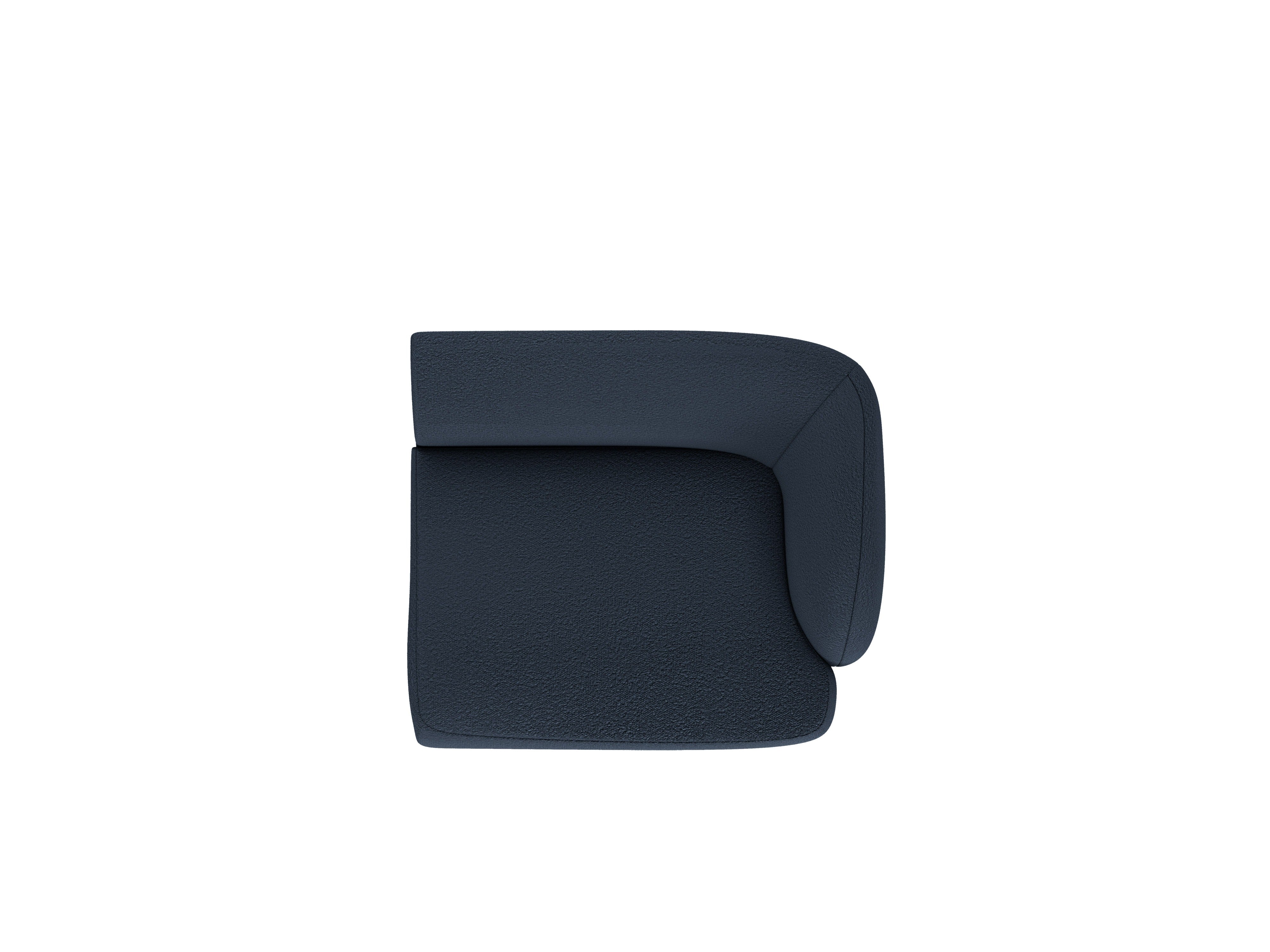 Modulaire bank MILEY - rechter module donkerblauwe boucle