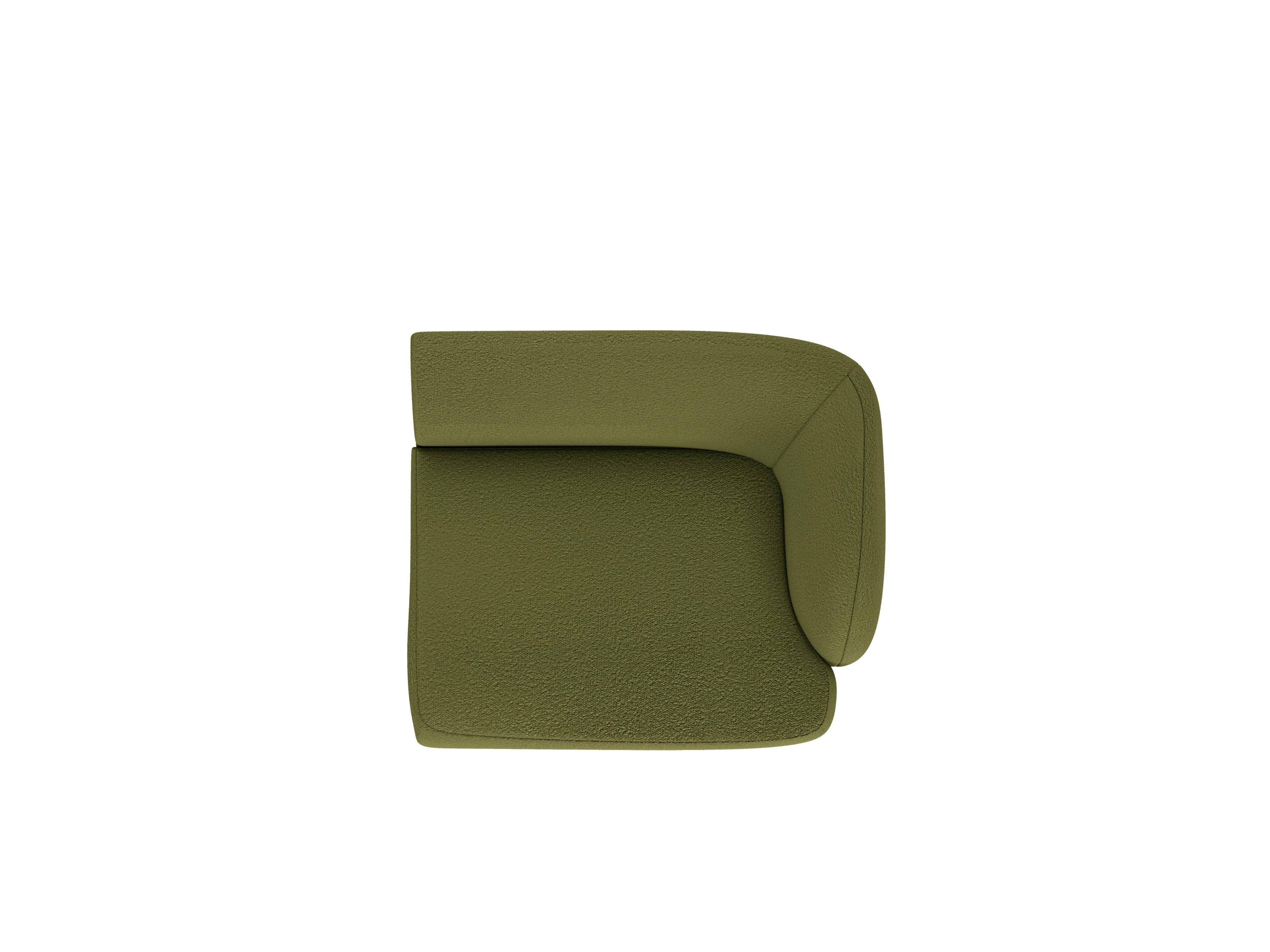 Modulsofa MILEY - rechte Modulkombination in grünem Boucle