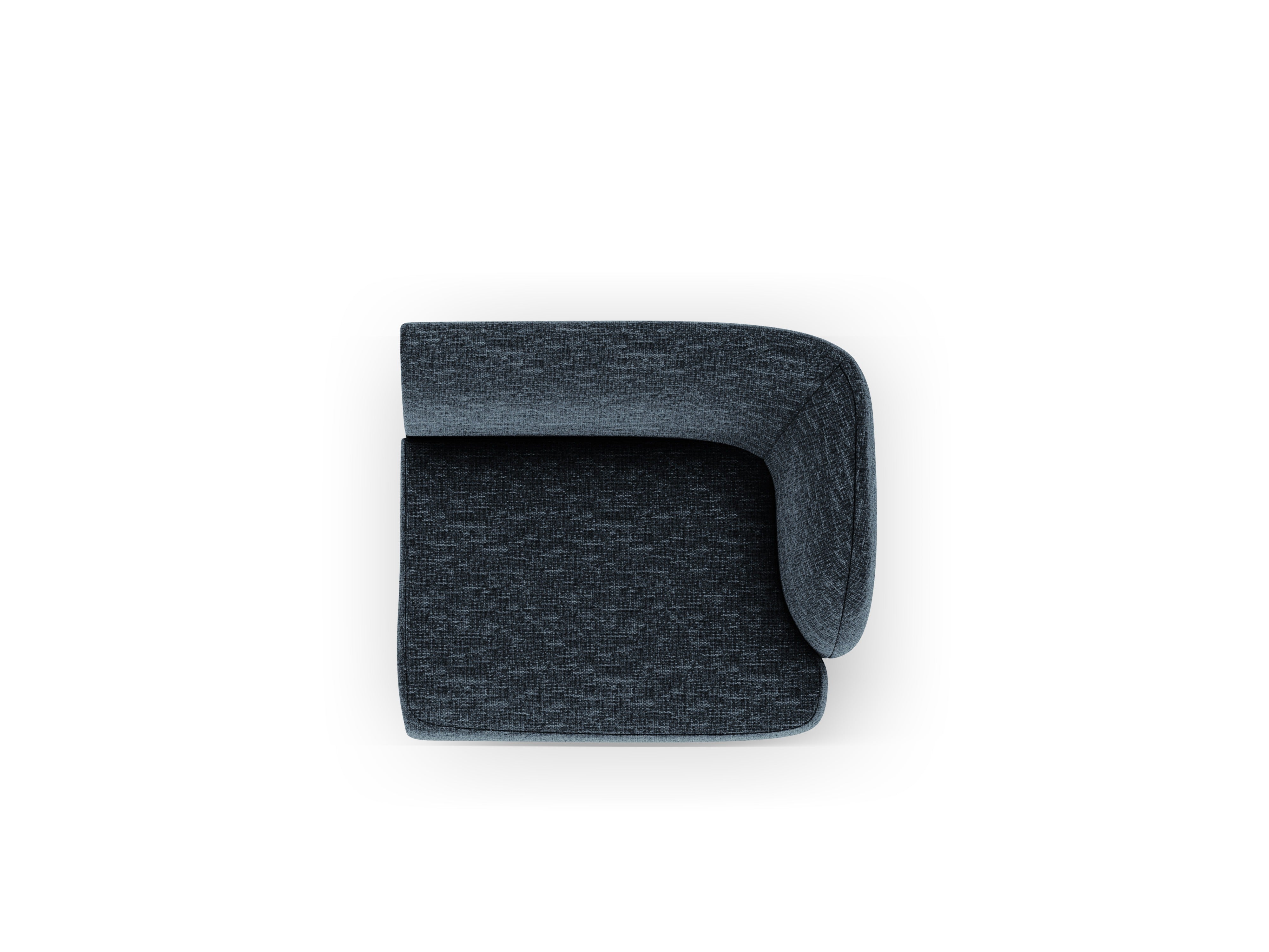 Modulsofa MILEY - rechte Modulkombination in königsblauem, seidig schimmerndem Chenille