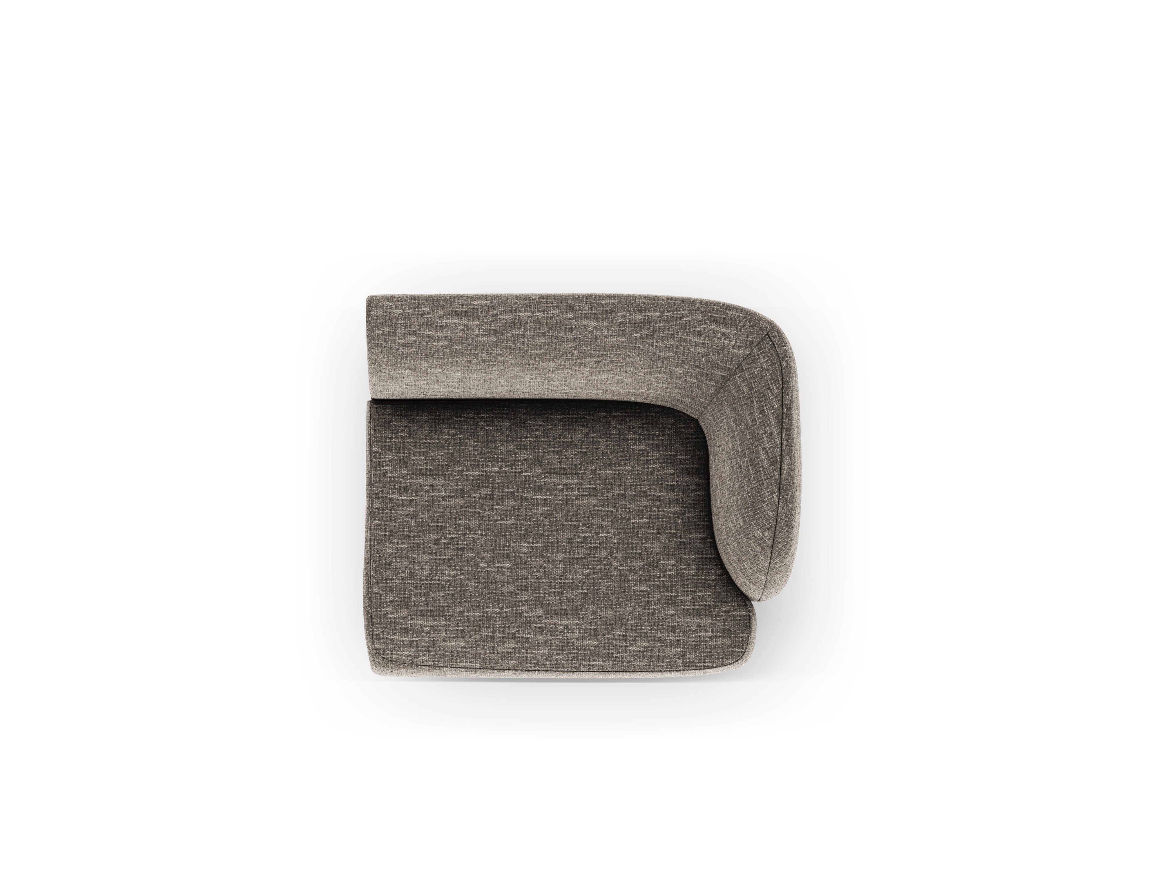 MILEY Modular Sofa - Right Side Module in Silky Gray Chenille