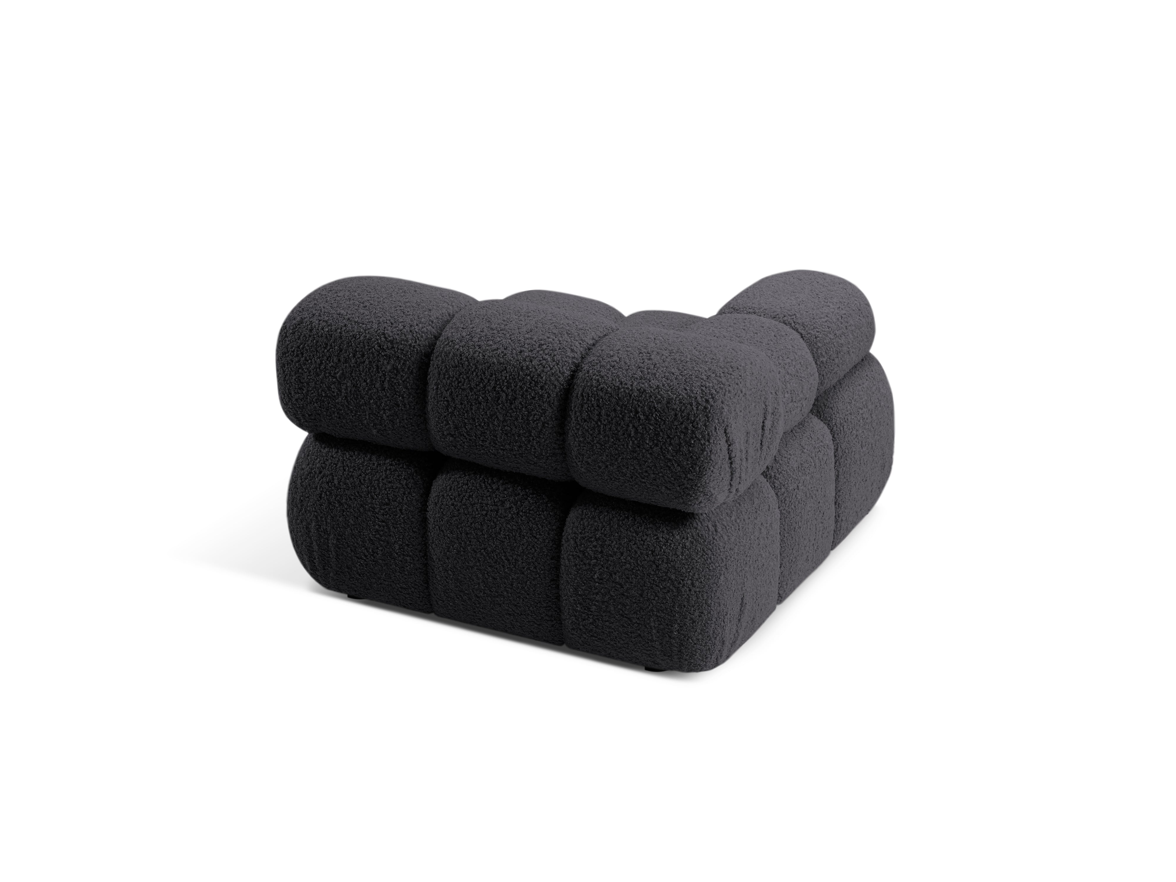 Modulaire bank BELLIS - linker module in grafietkleurige boucle