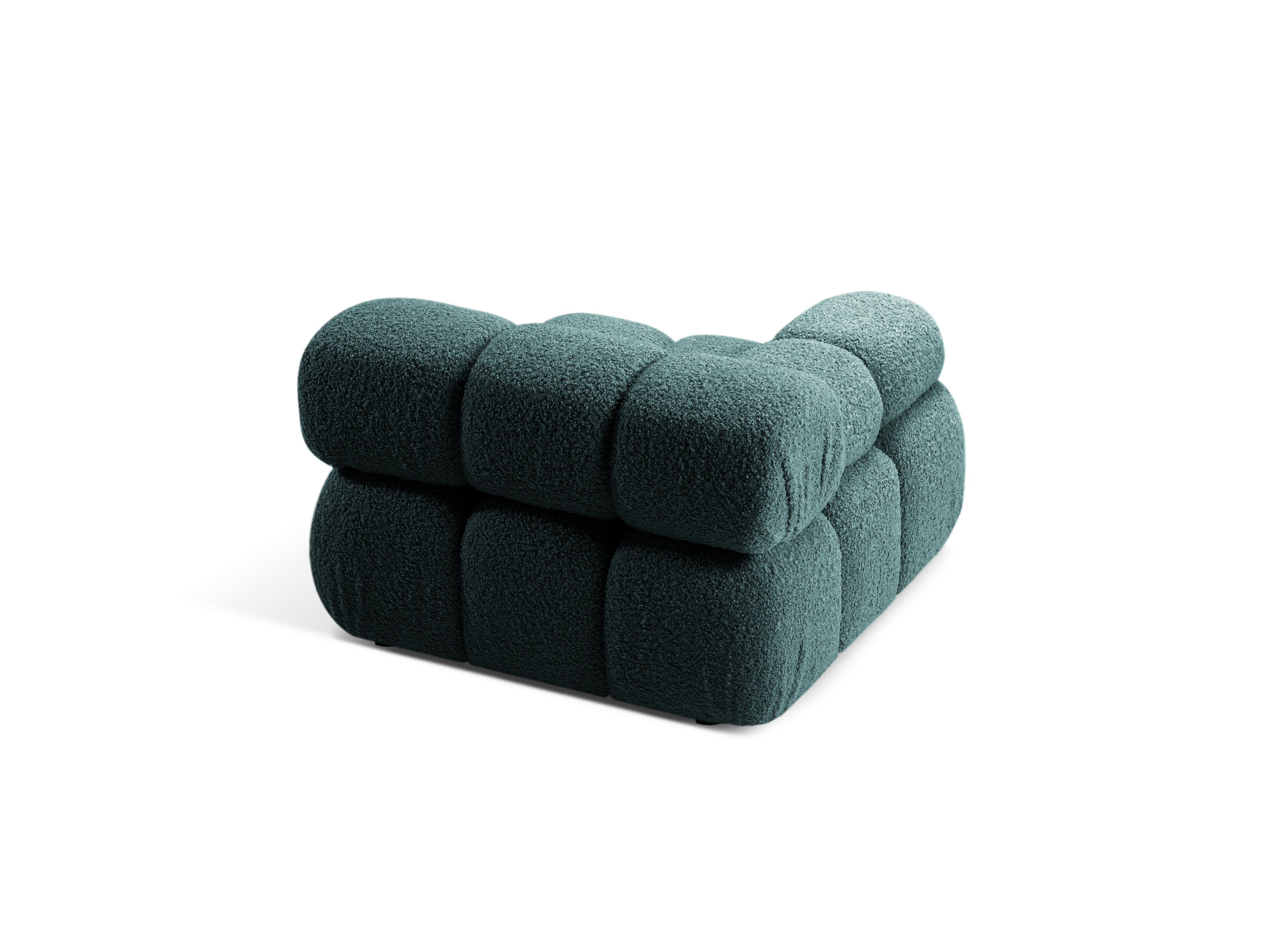 Modulaire bank BELLIS - linker diepe module in petrol boucle