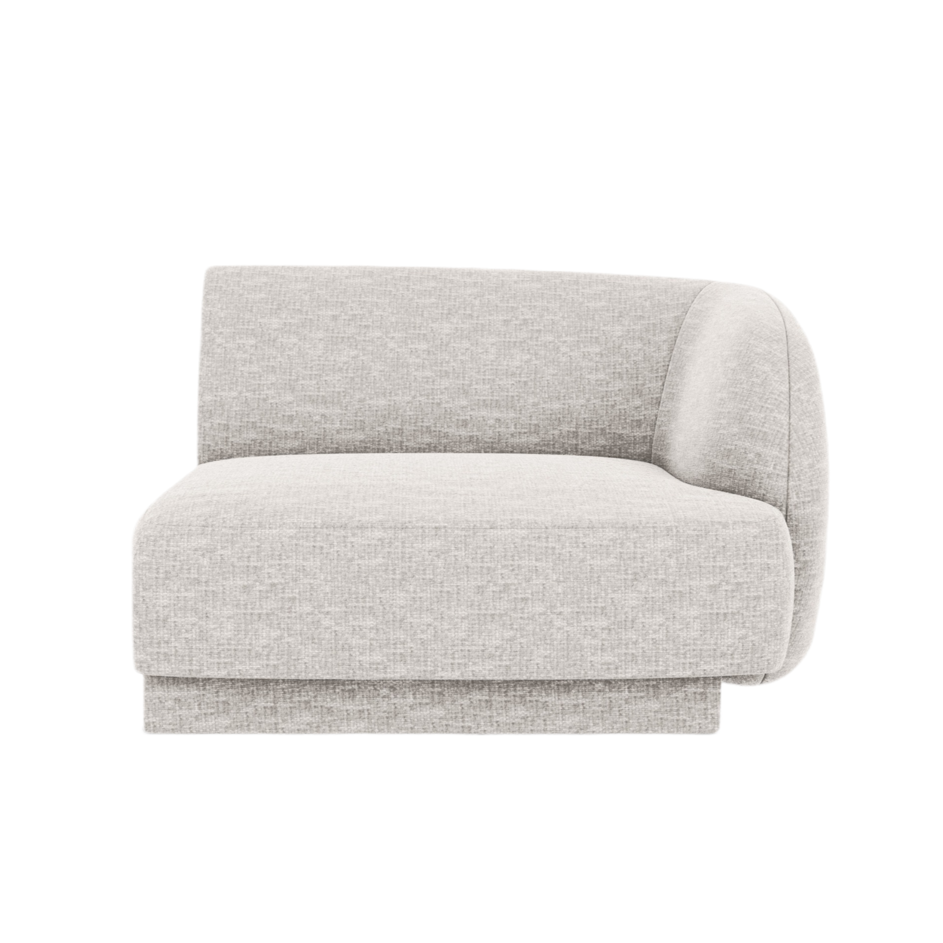 Modulaire bank - rechter module MILEY grijs chenille