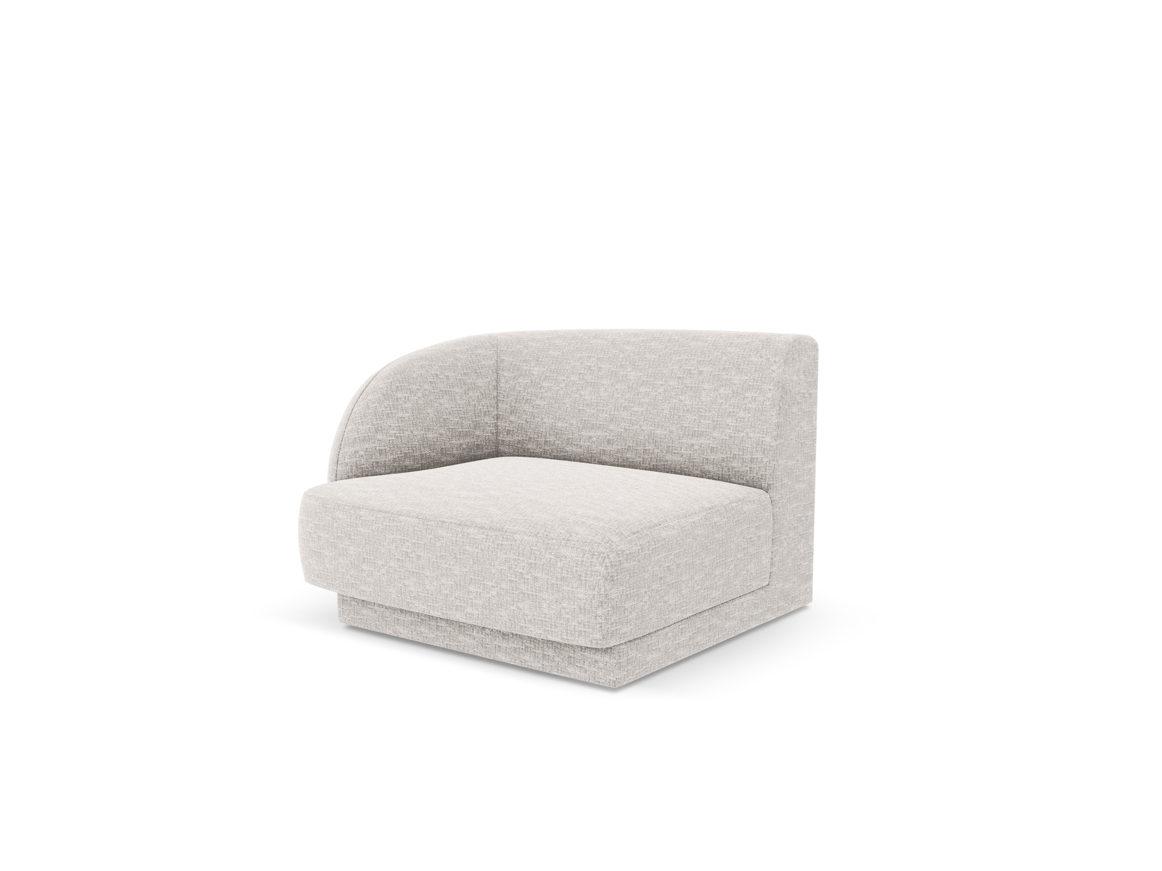 Modulsofa MILEY - linkes Modul graues Chenille