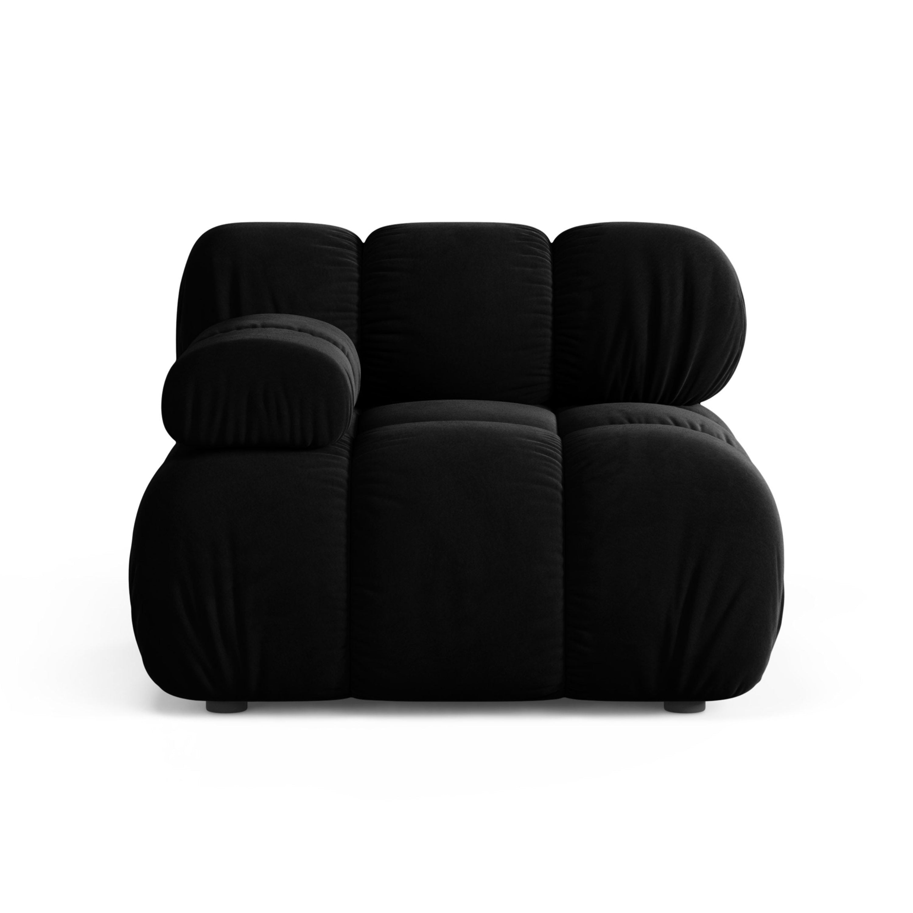Modulaire bank BELLIS - linker module in zwarte velvet