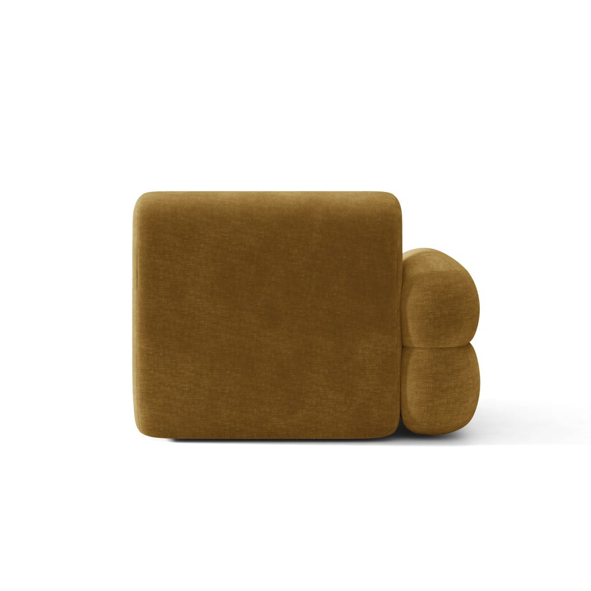 Modulaire NEO bank - linkermodule in mosterdkleurige chenille