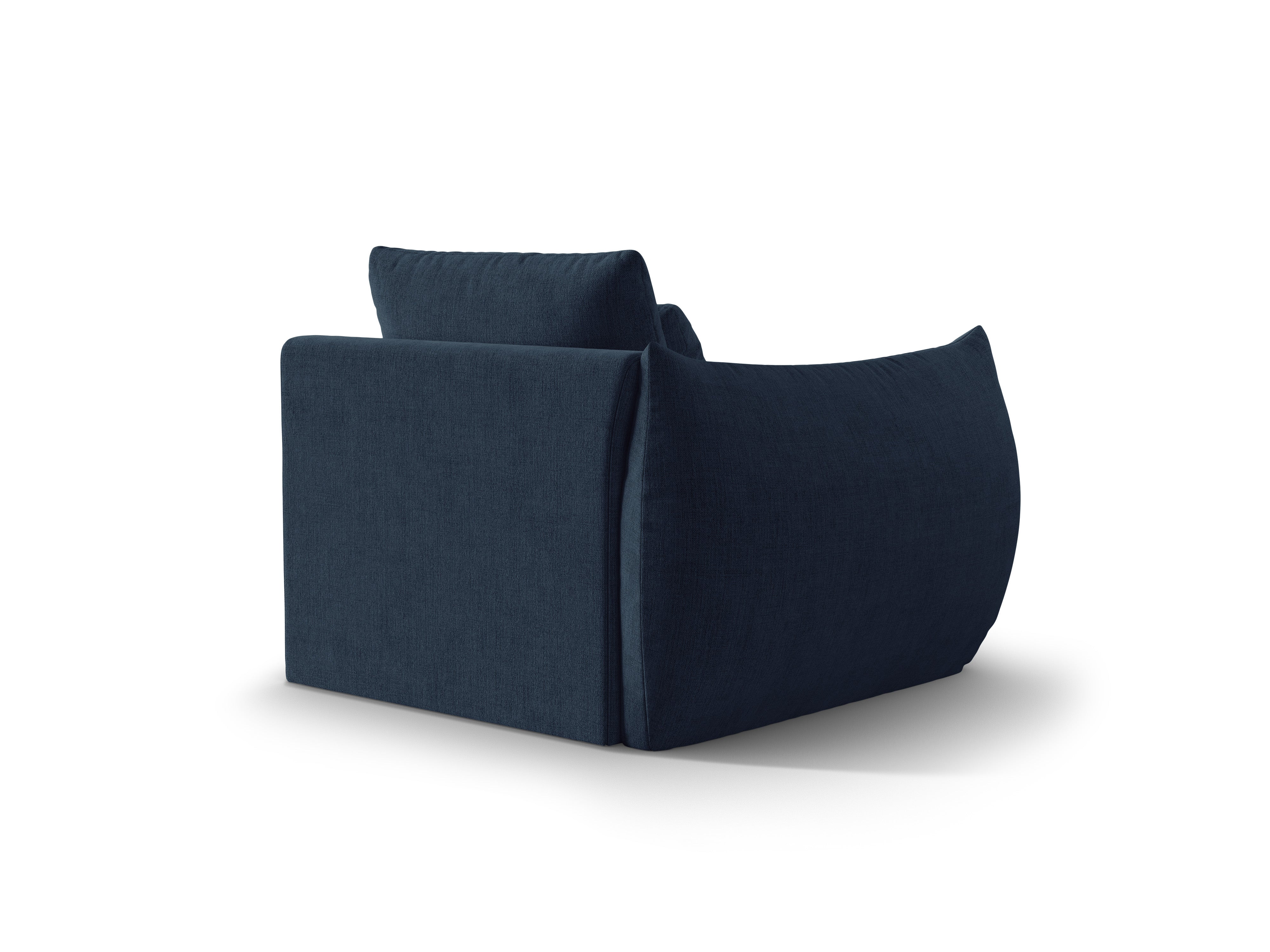 Modulares Sofa BLOOM - linkes Element in dunkelblauem Chenille