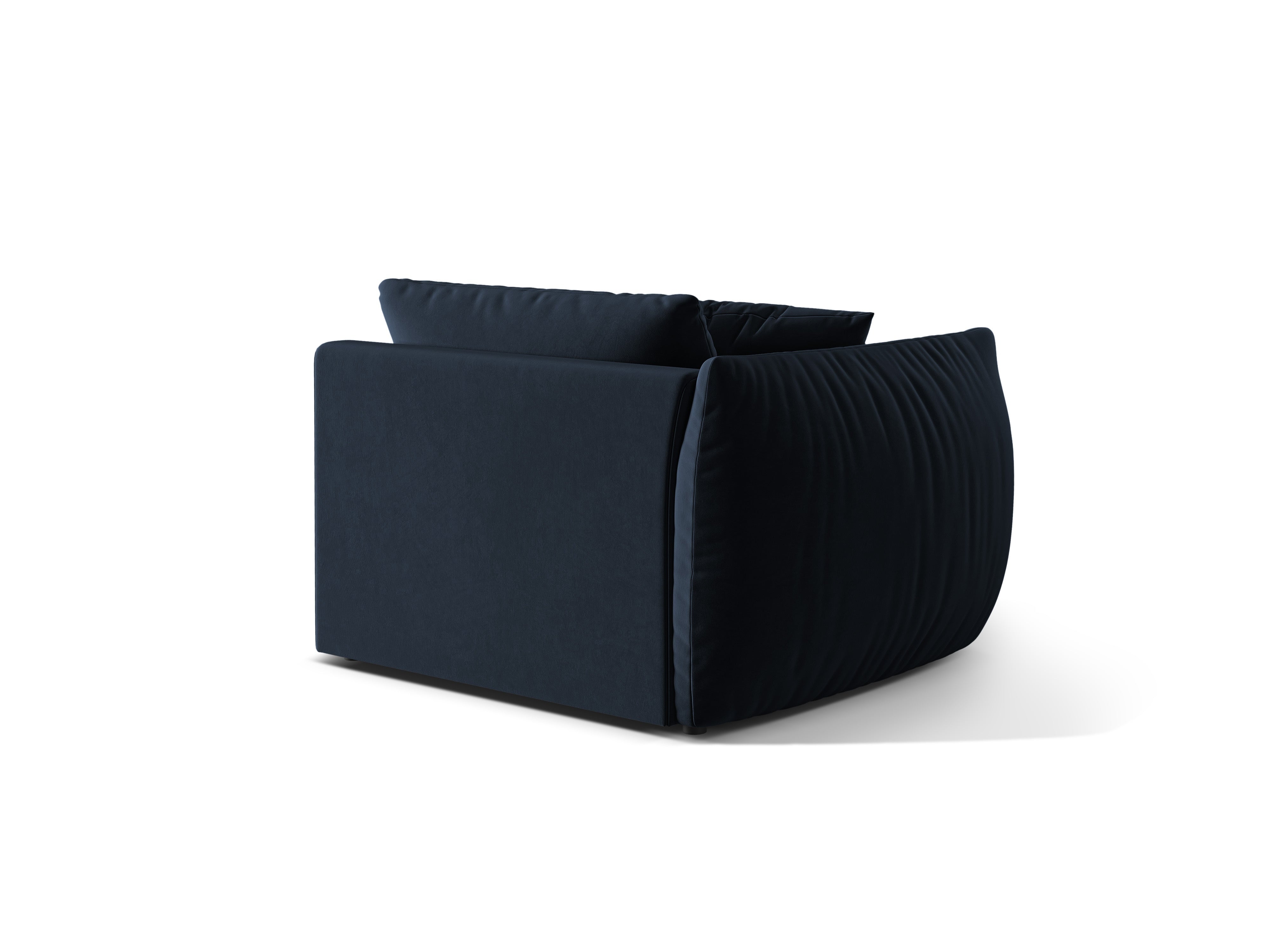 CHRIS Modular Velvet Sofa - Wide Left Element in Royal Blue