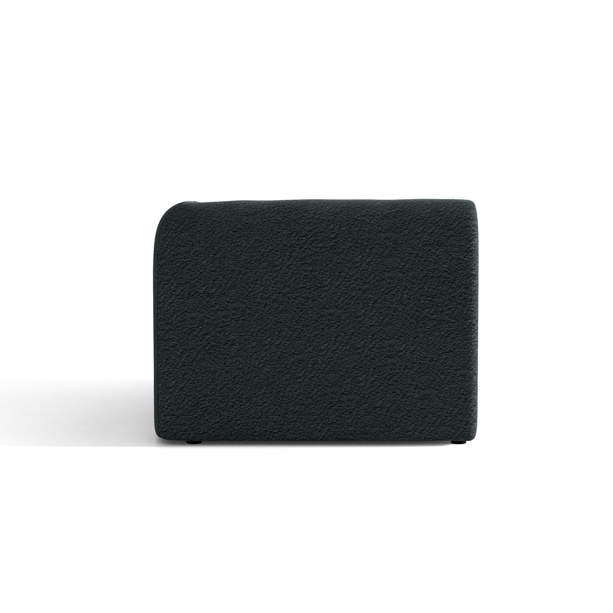 Sofa modułowa MILEY - moduł prawostronny czarny boucle – tkanina bouclé