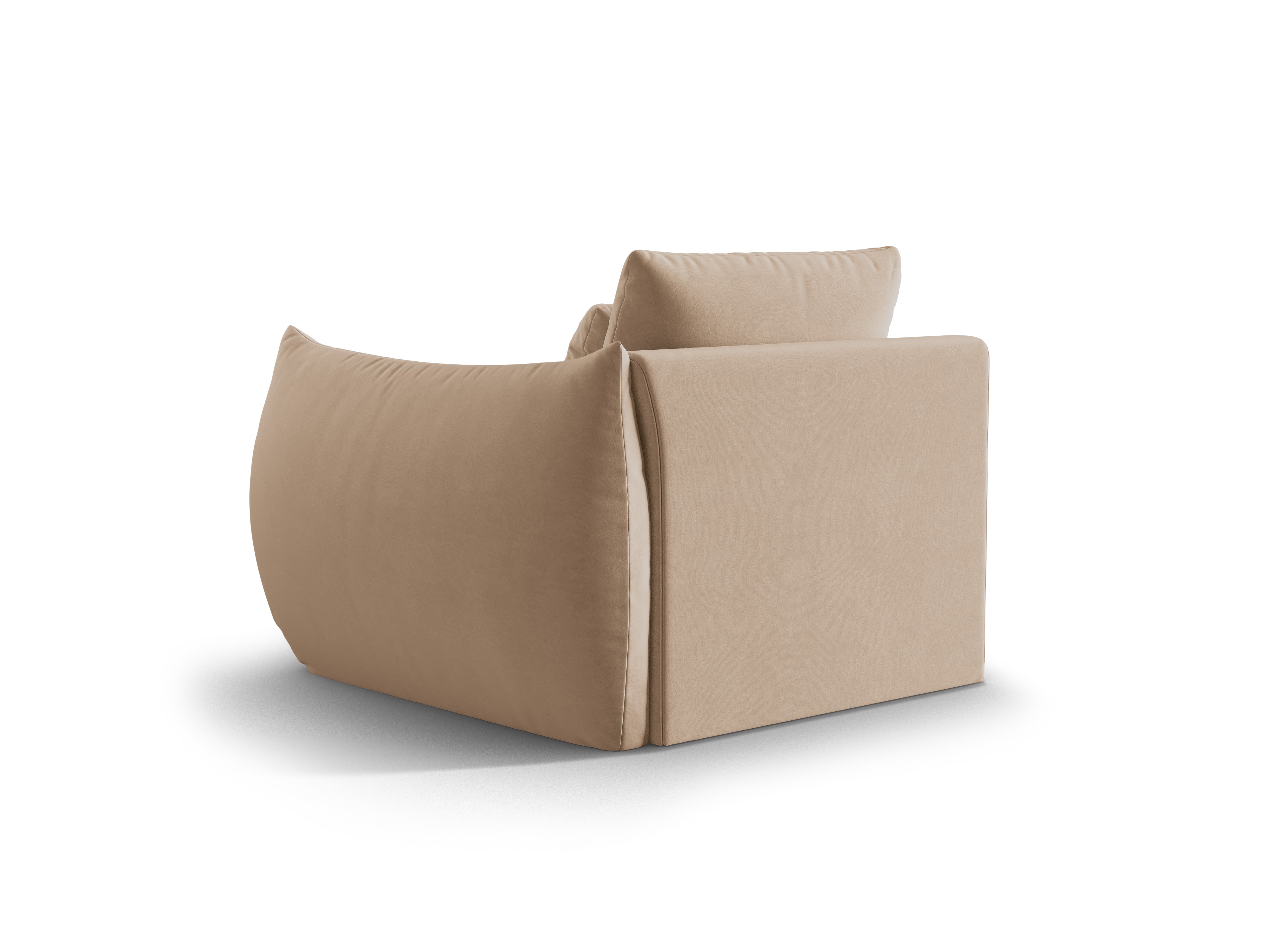 Velvet modular sofa BLOOM - right-side element sand