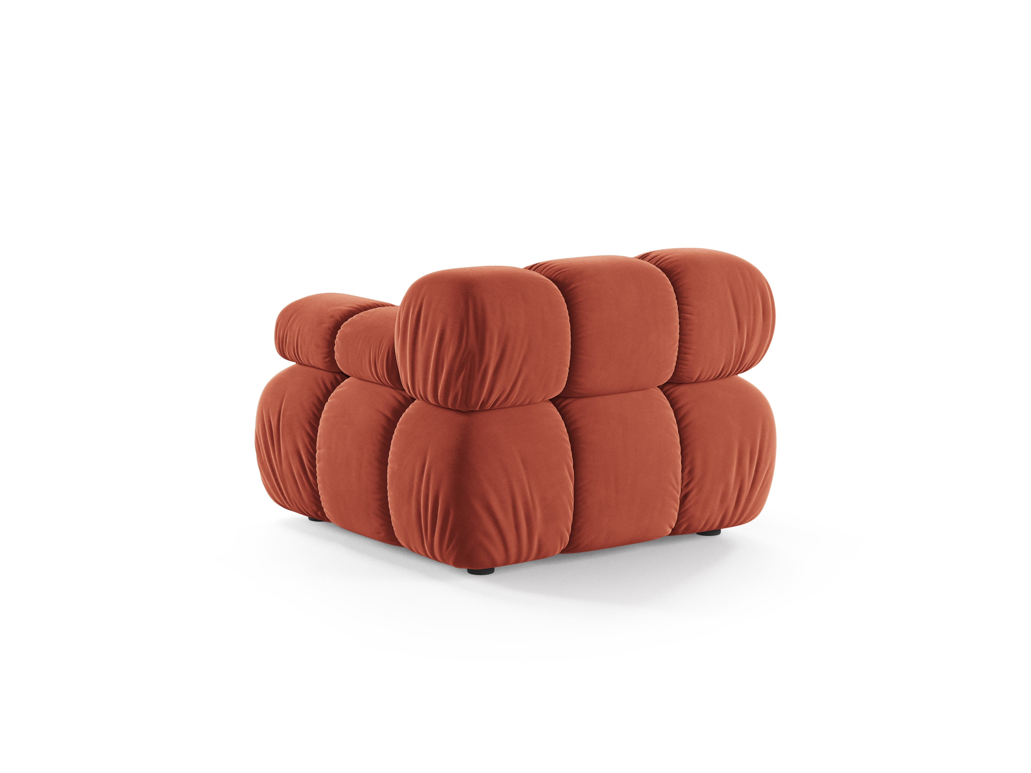 Modulaire bank BELLIS - rechter module in koraalvelours