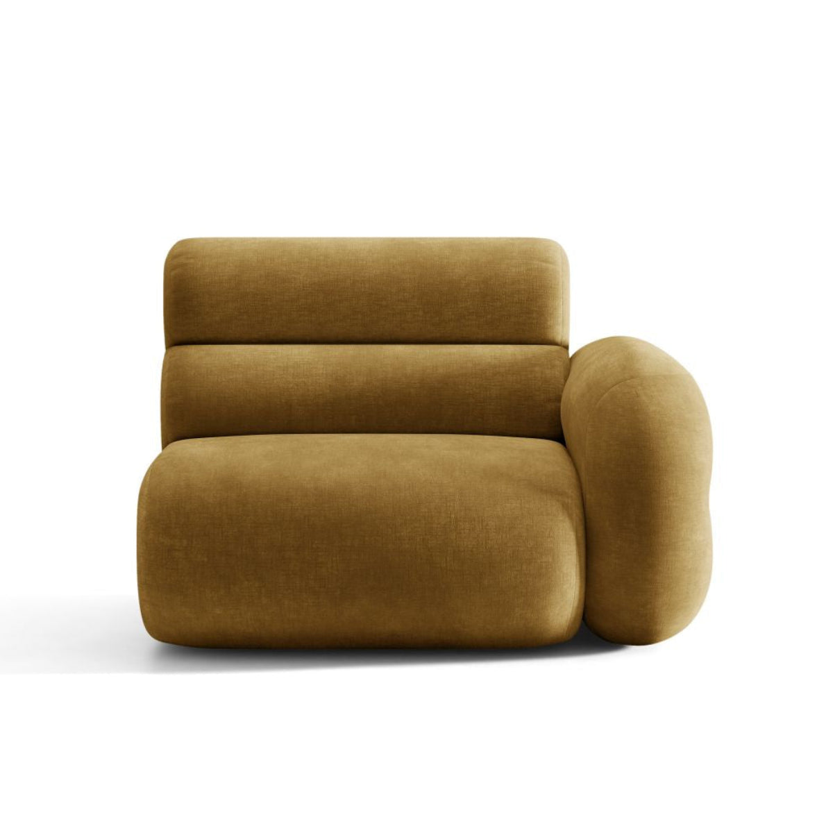 Modulaire bank NEO - rechtsmodule in mosterdkleurige chenille