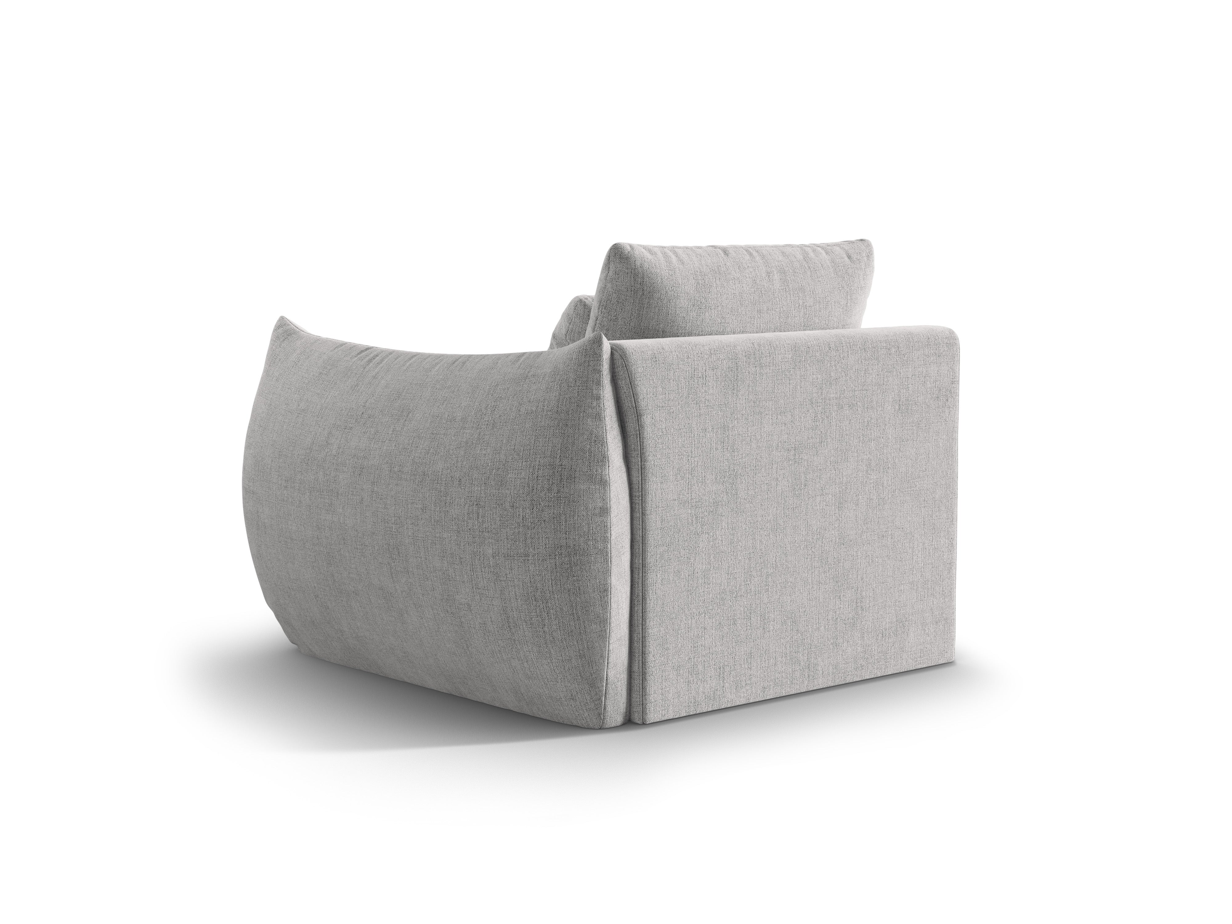 Modulares Sofa BLOOM - rechte Element silberner Chenille