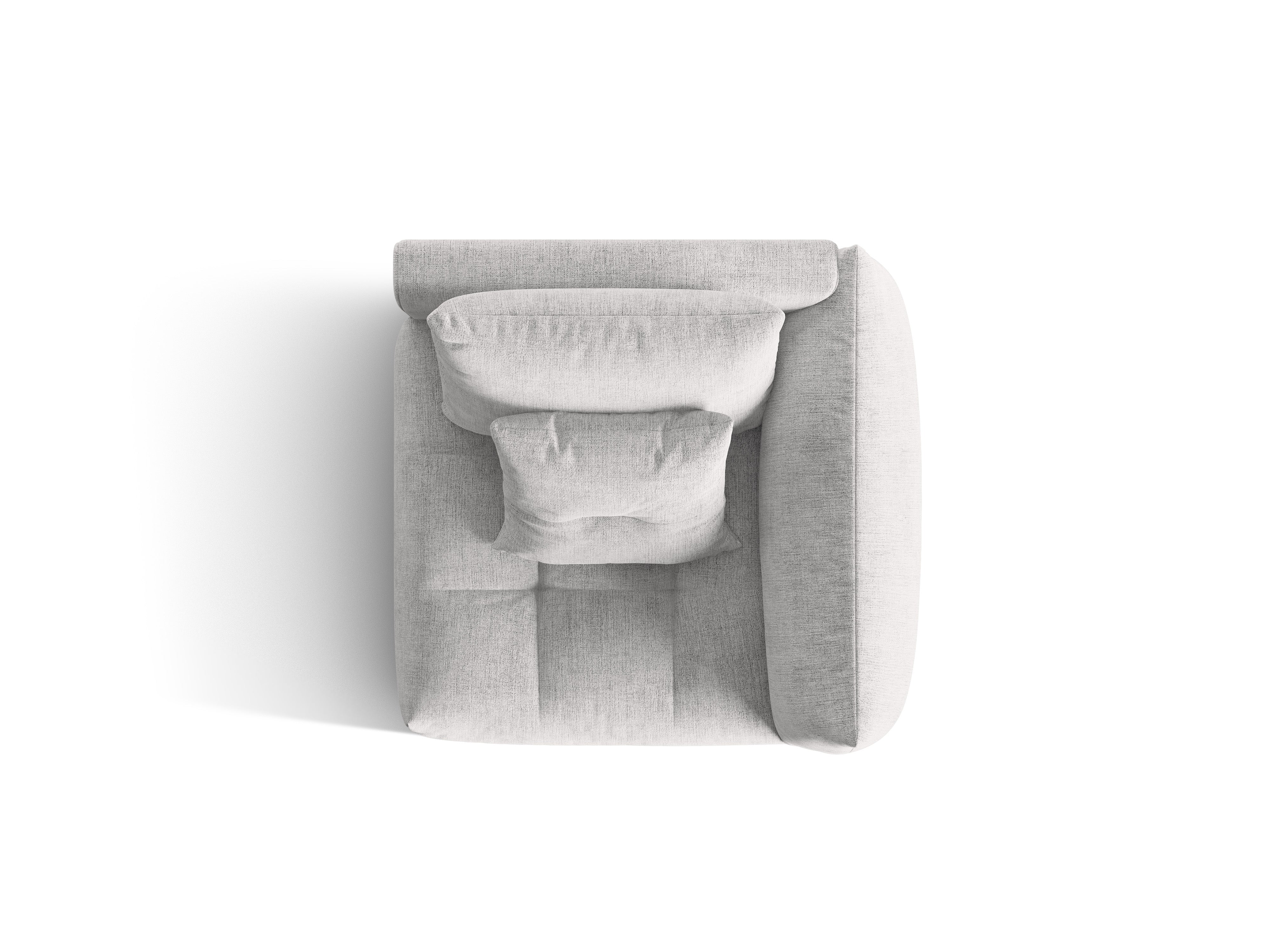 Modulares Sofa BLOOM - rechte Element silberner Chenille