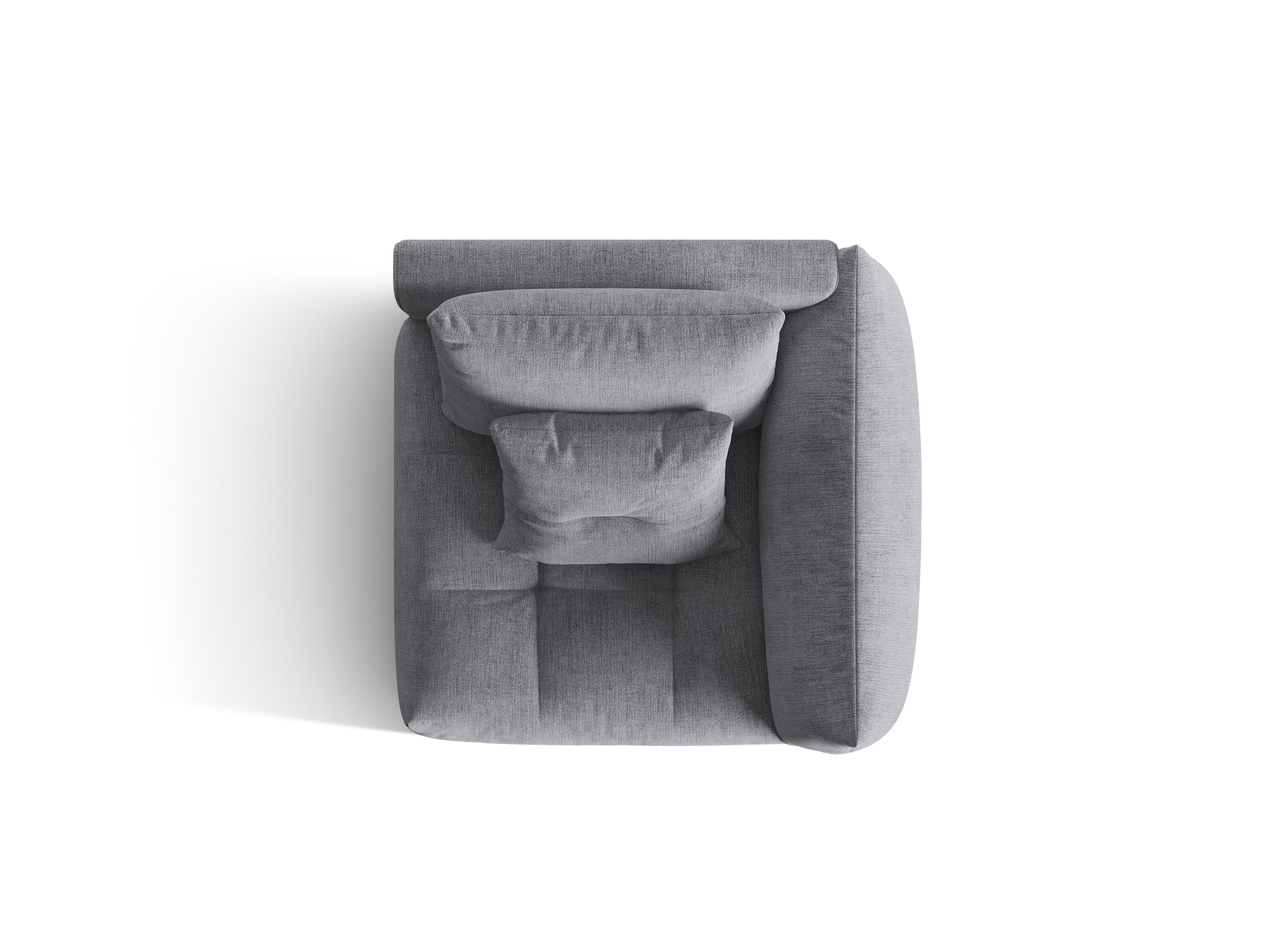 Modulares Sofa BLOOM - rechte Element graues Chenille