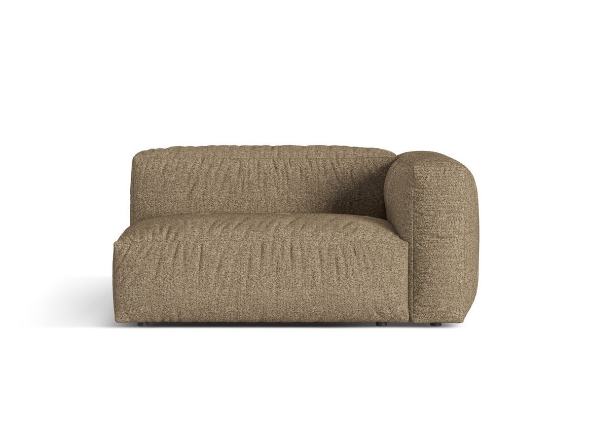 Moduł podwójny z prawym podłokietnikiem MARTINA cappuccino boucle – Micadoni