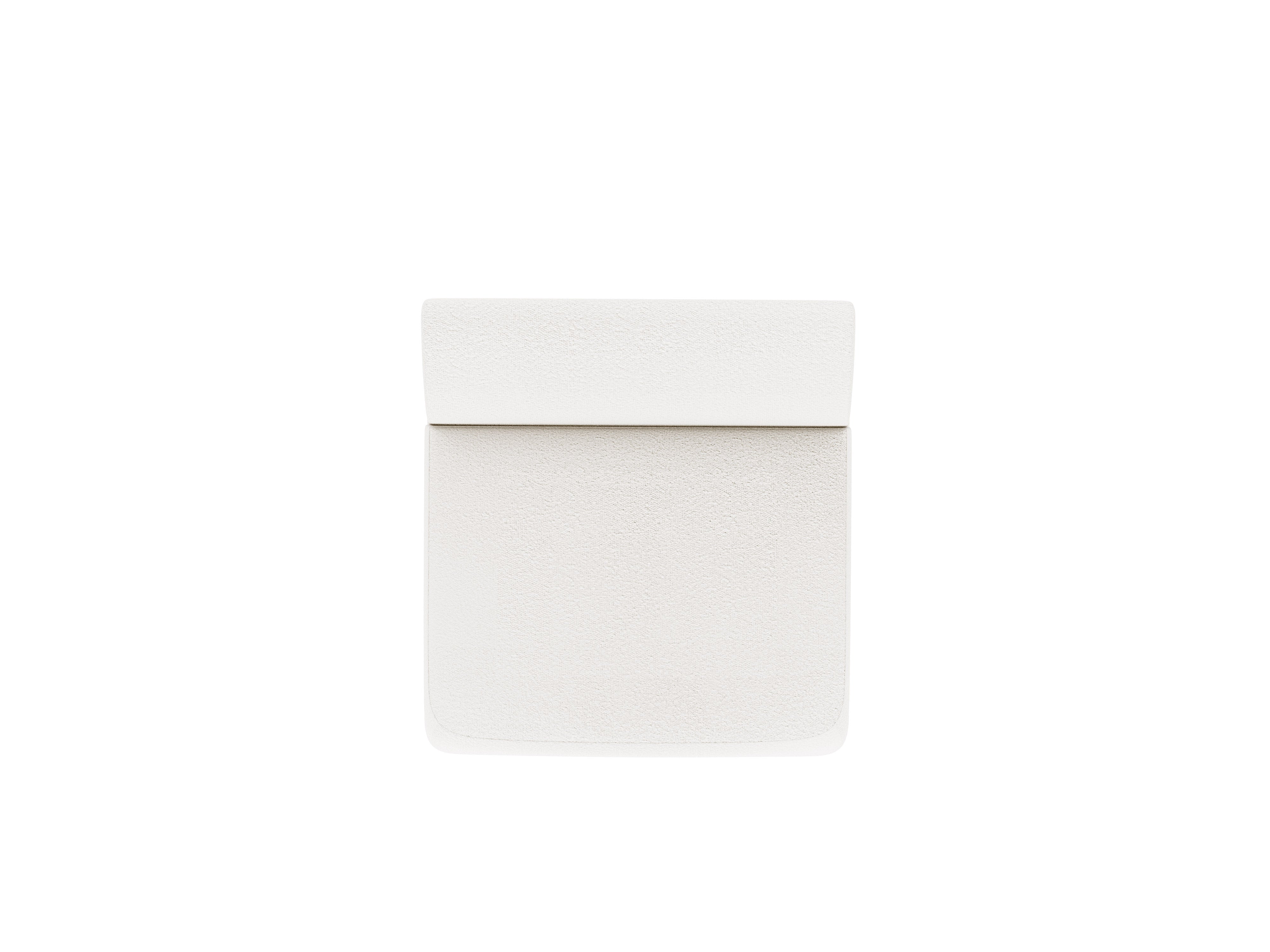 Fotel / moduł  MILEY biały boucle