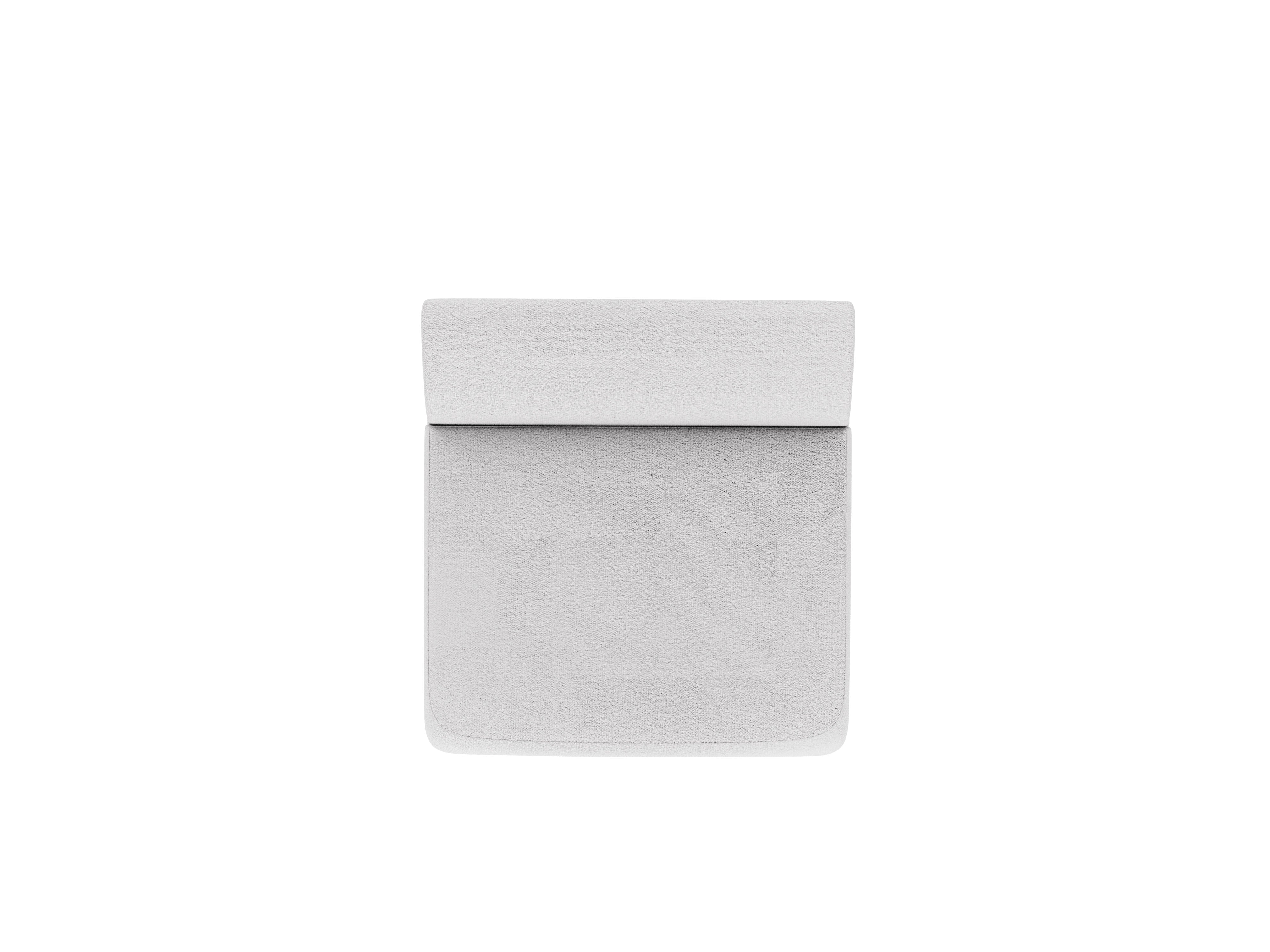 Fauteuil / module MILEY lichtgrijze boucle