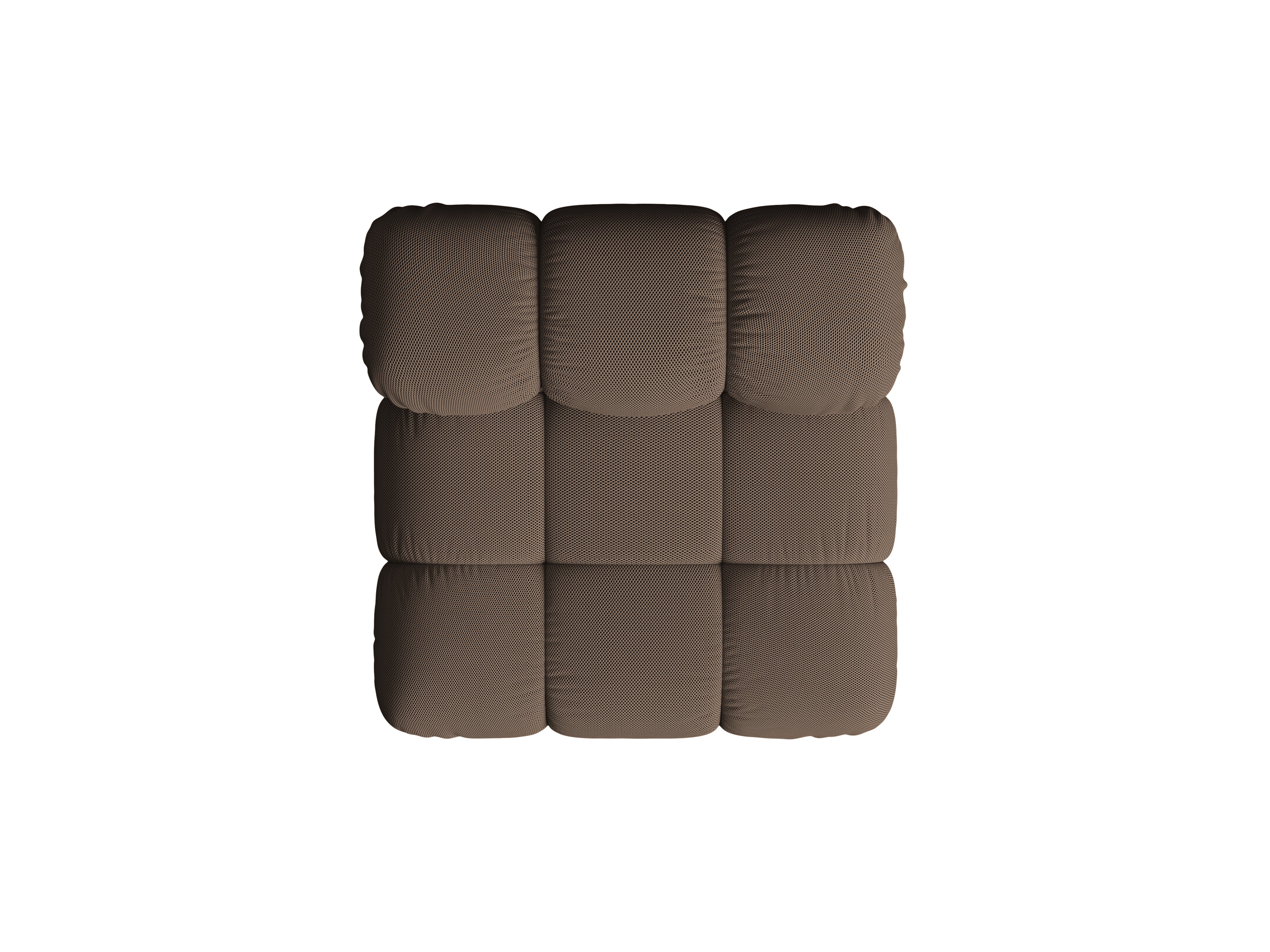 Fauteuil / module BELLIS bruin 3D-stof