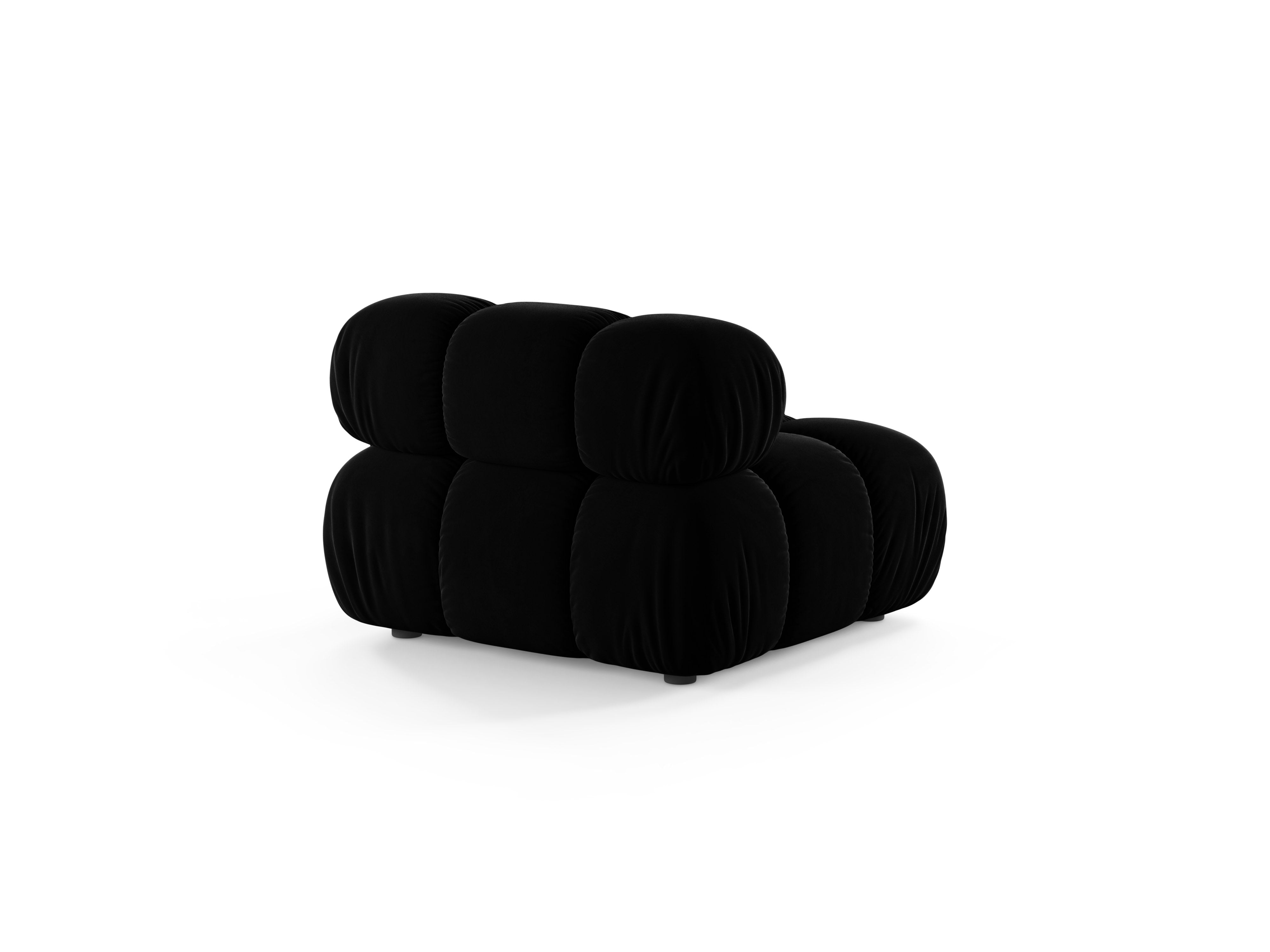 Fauteuil / module BELLIS zwart fluweel