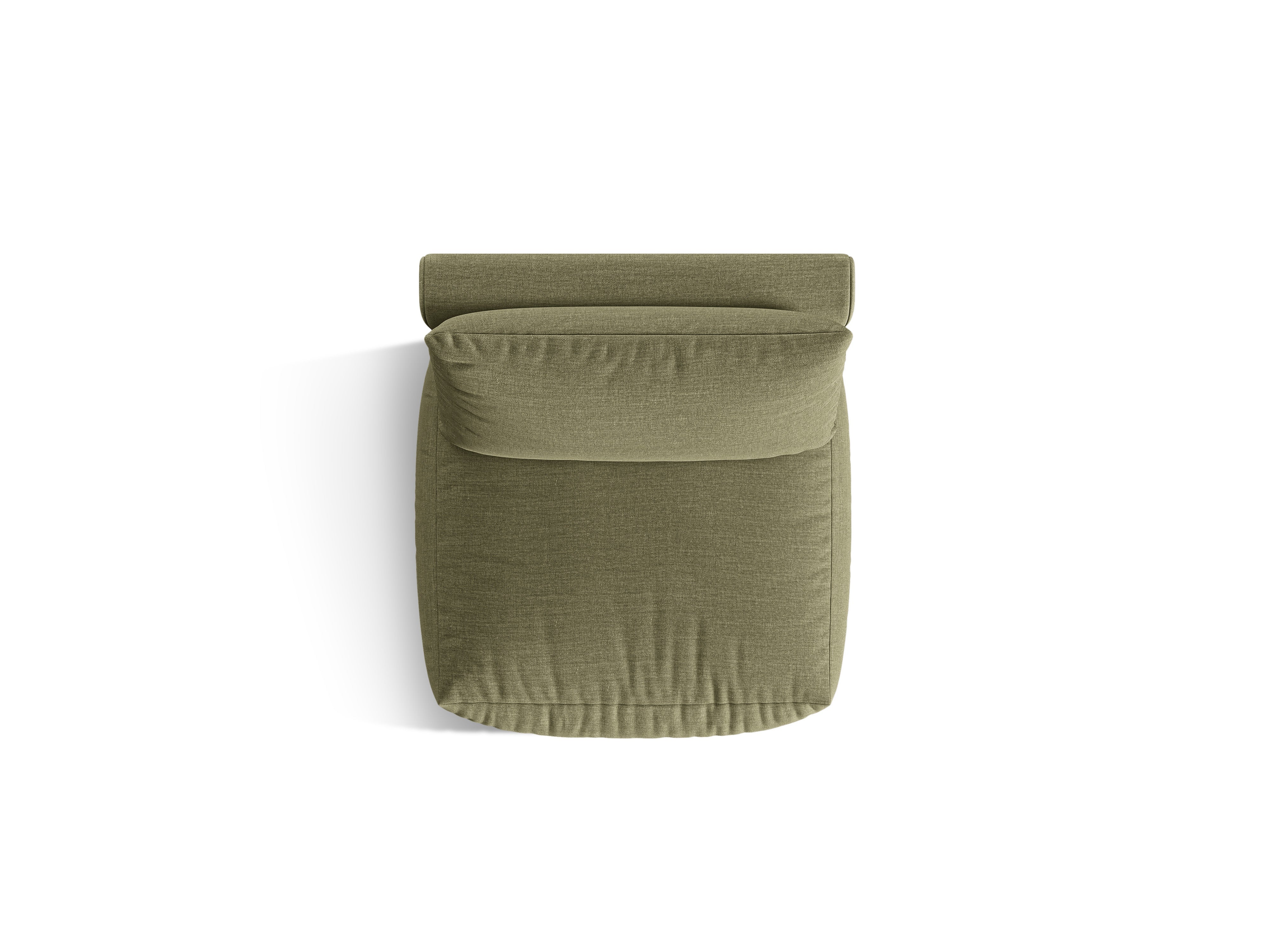 Modulares Sofa CHRIS - mittleres Element in grünem Chenille