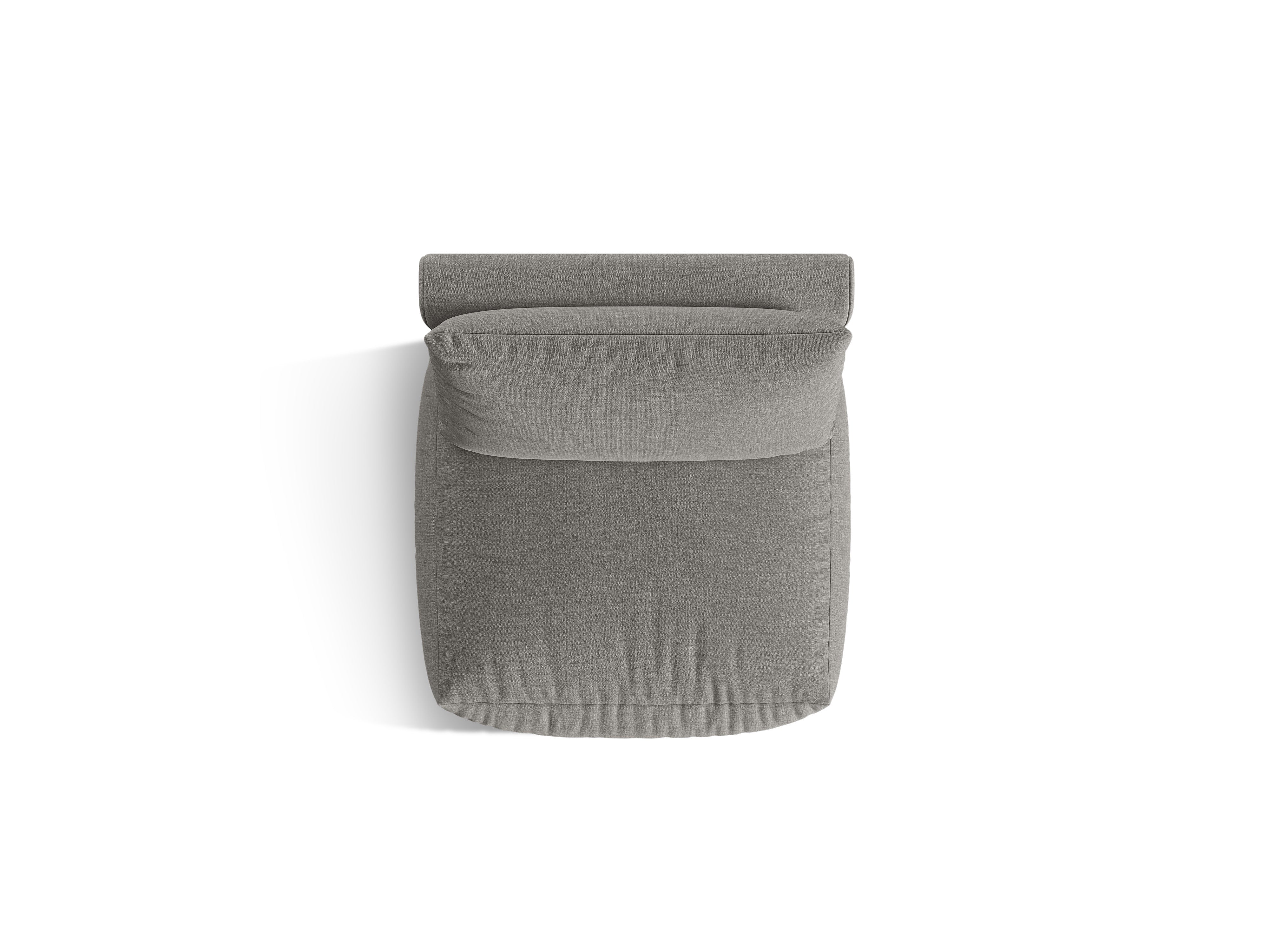 Modulares Sofa CHRIS - mittleres Element graues Chenille