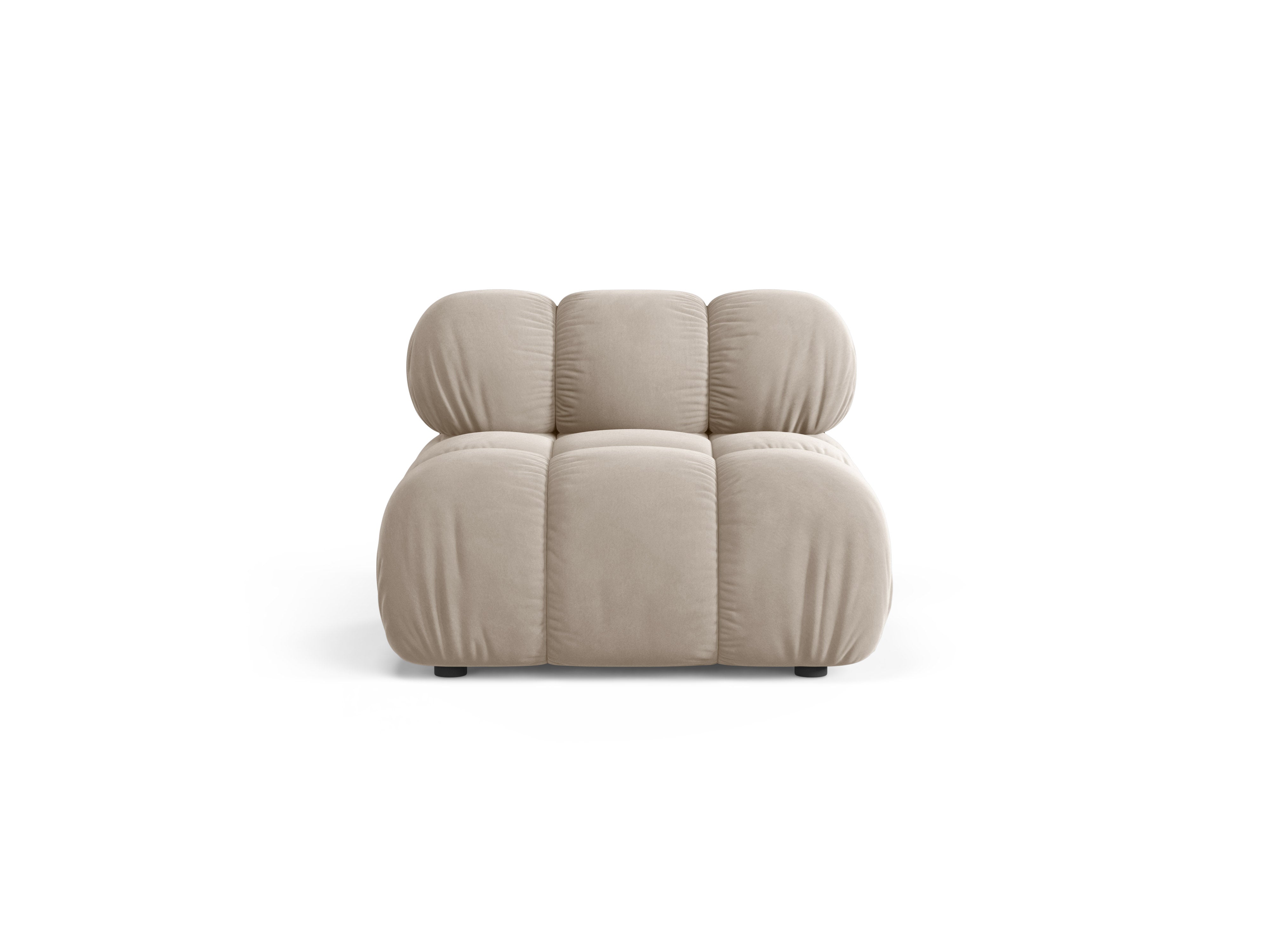 Fauteuil / modulaire fluwelen BELLIS beige