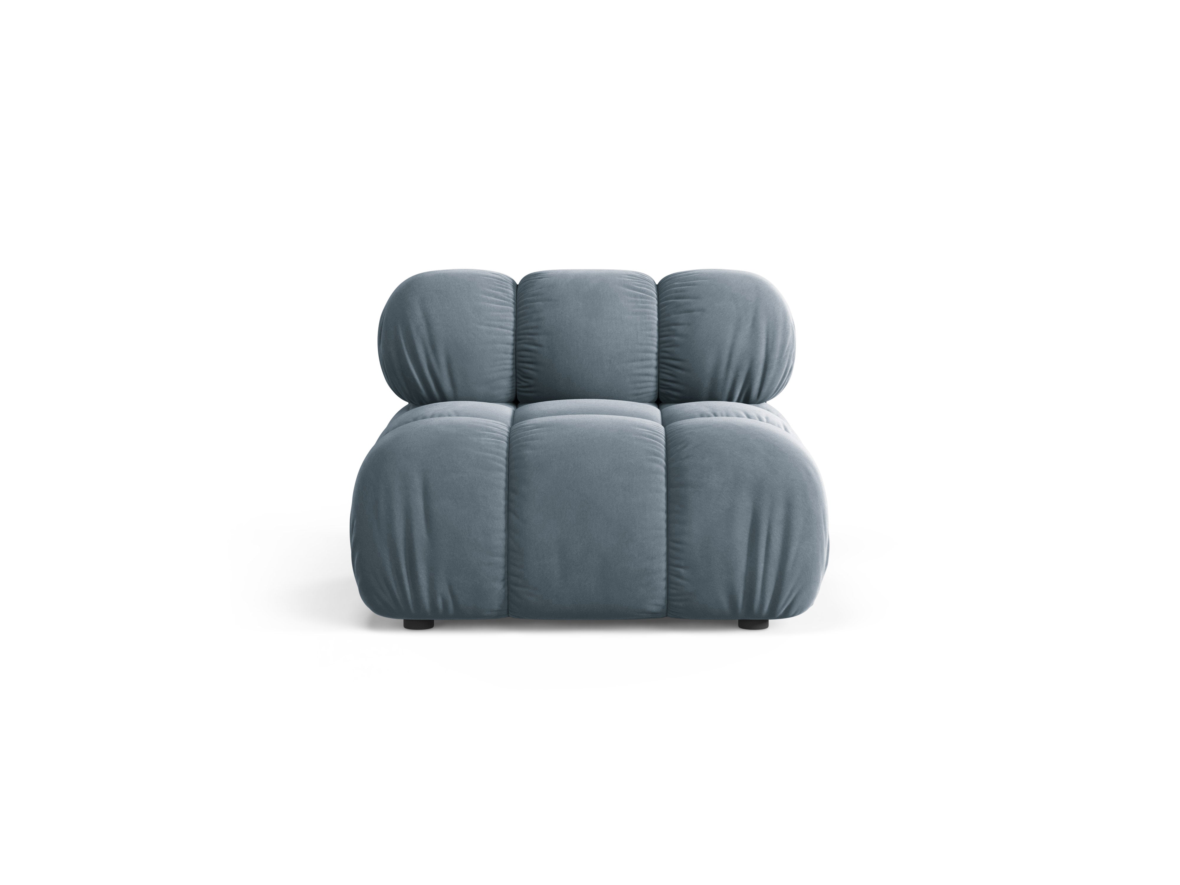 Fauteuil / modulaire fluwelen BELLIS blauw