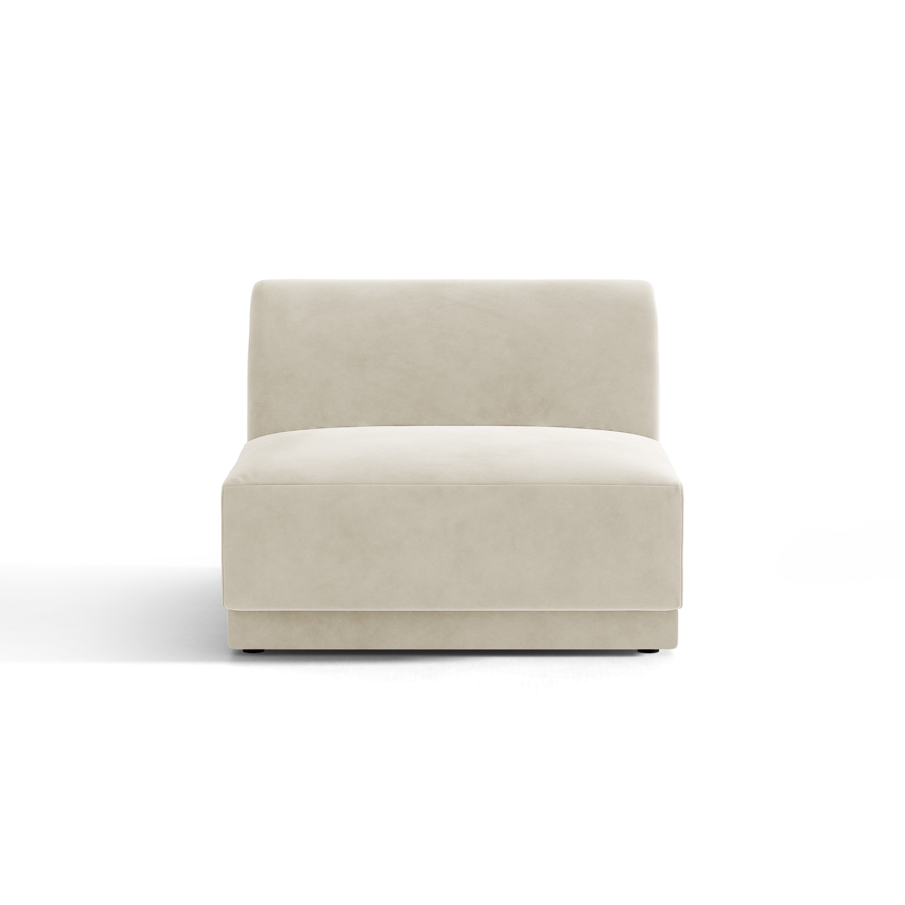Fauteuil / fluwelen module MILEY lichtbeige