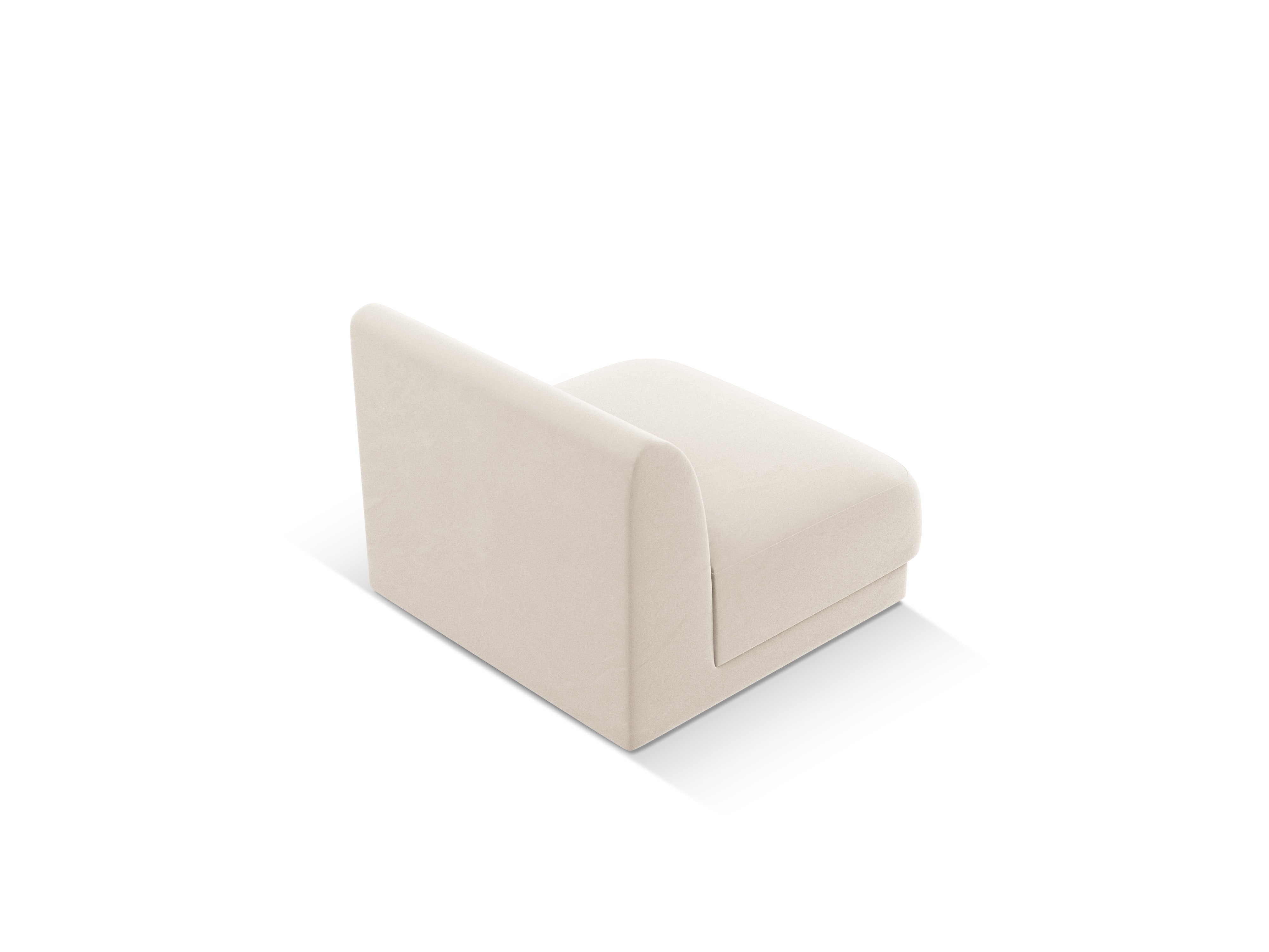 Fauteuil / fluwelen module MILEY lichtbeige