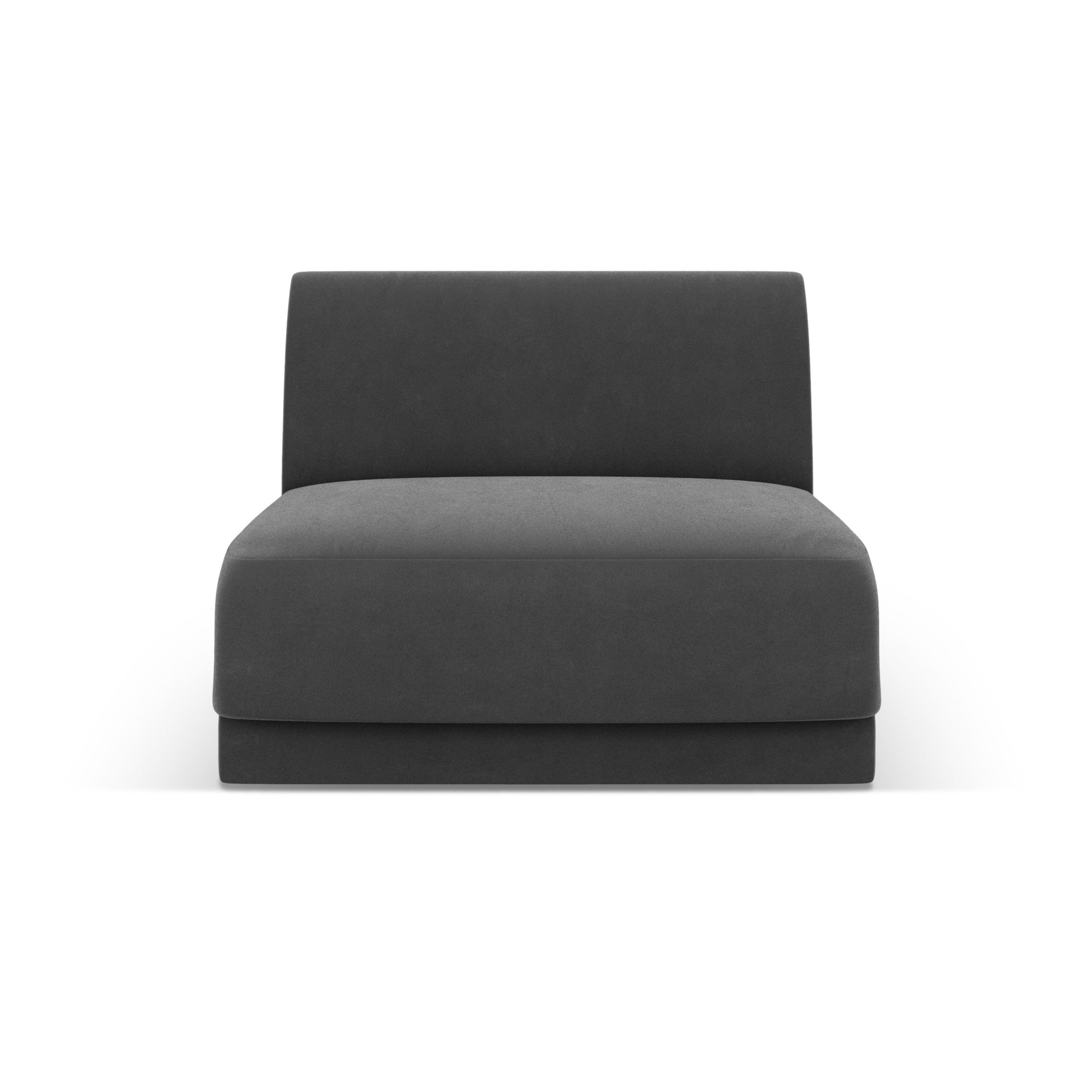 Armchair / velvet module MILEY gray
