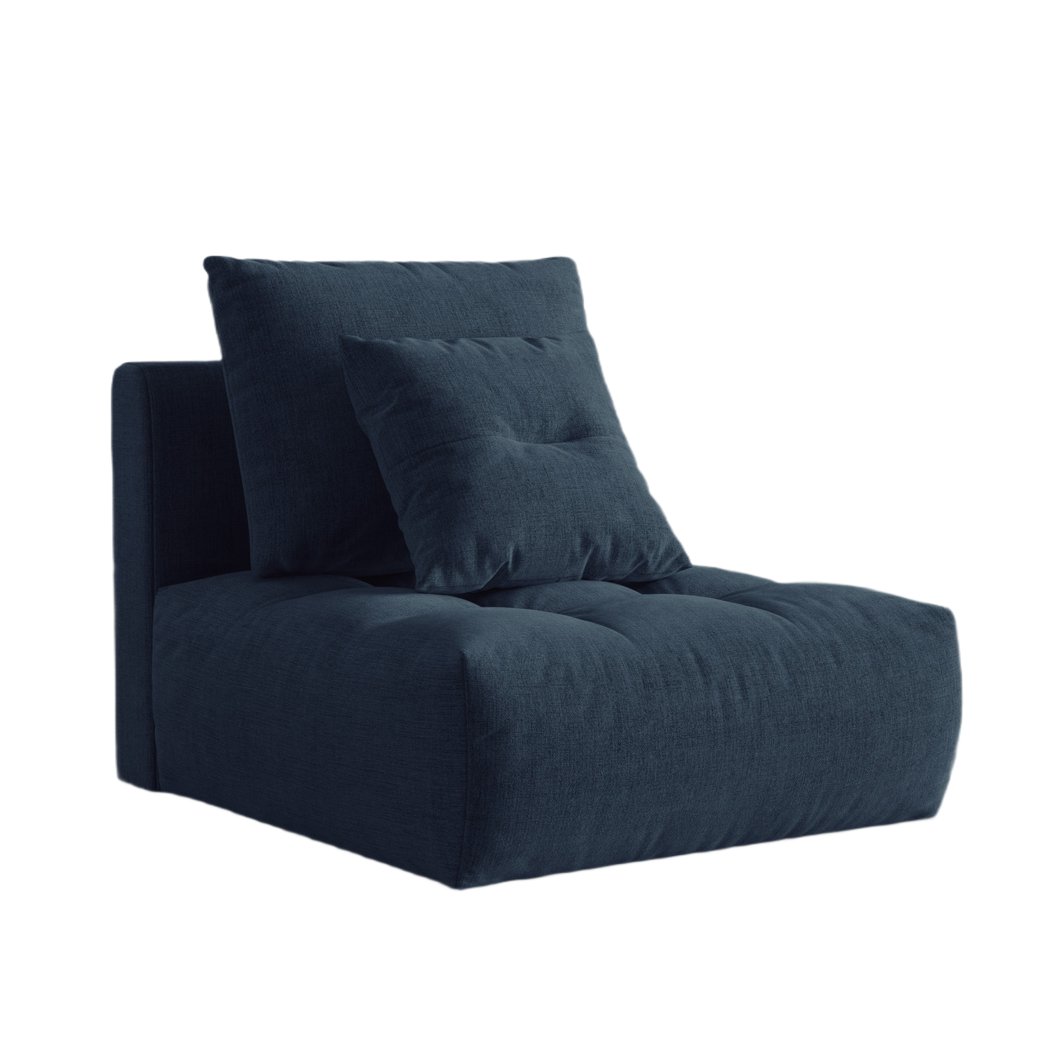 Fauteuil / module BLOOM donkerblauw chenille