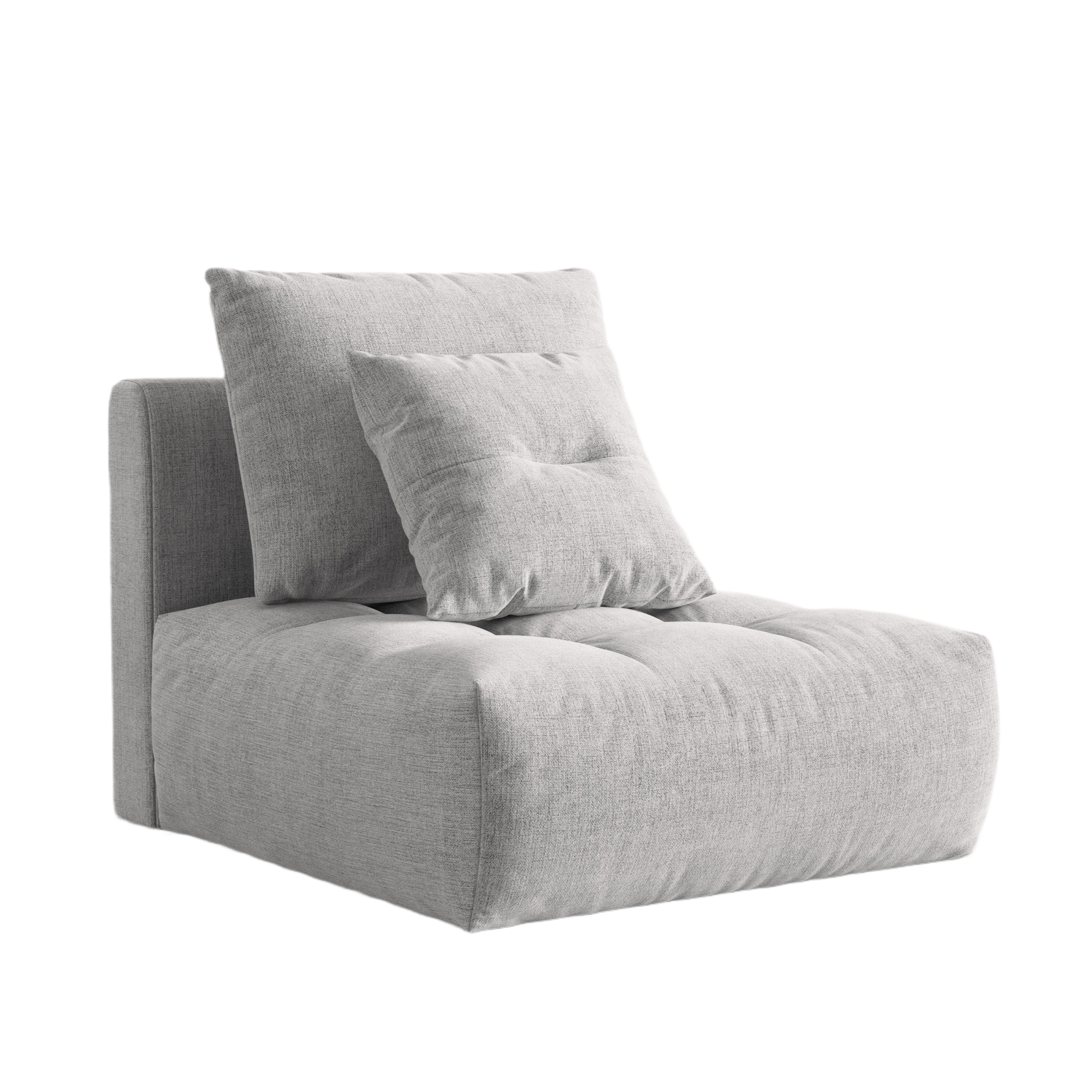 Fauteuil / module BLOOM zilver chenille
