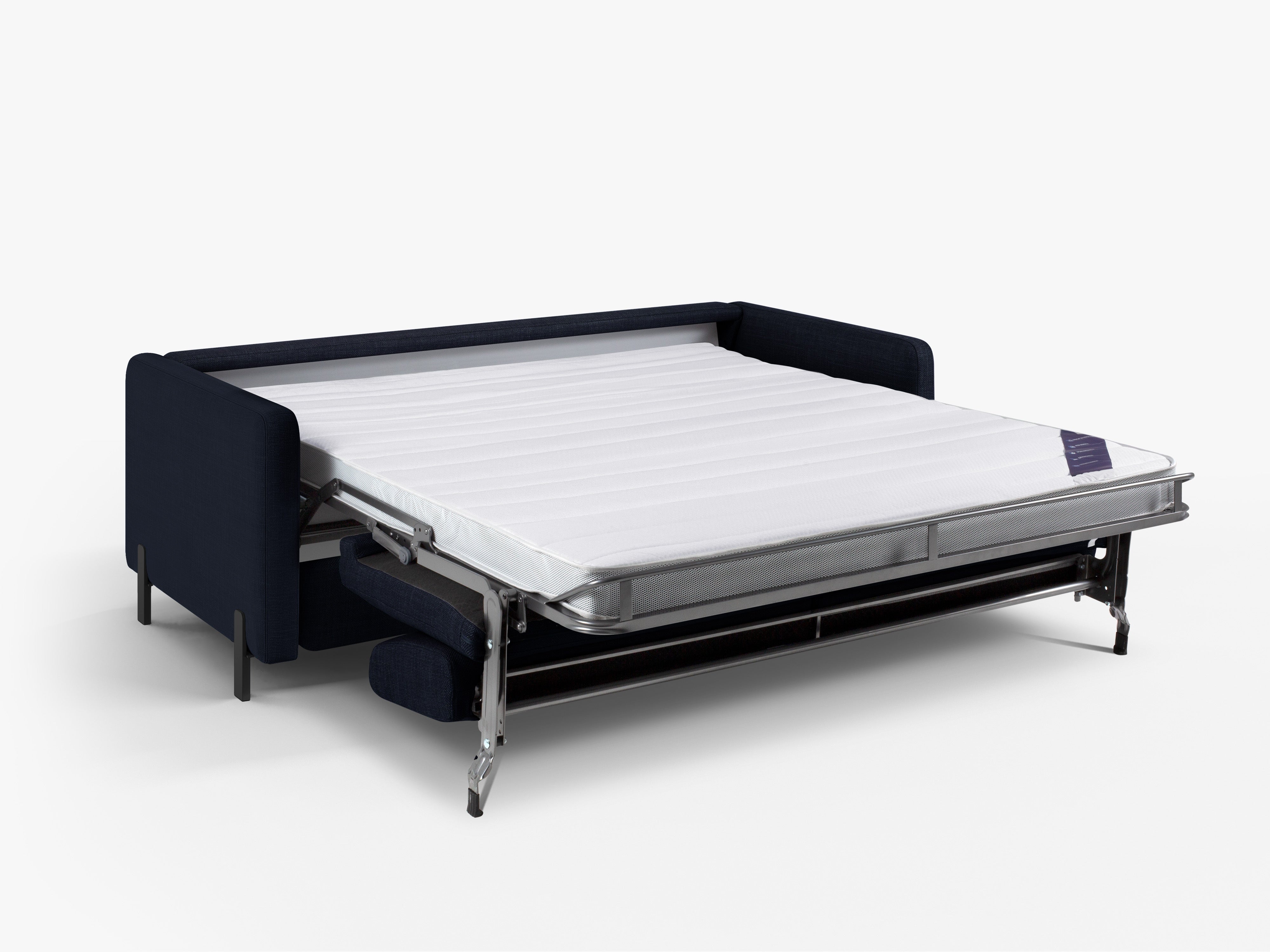 Sofa 2-sitzig mit Schlaf-Funktion GLORIA blaues Chenille