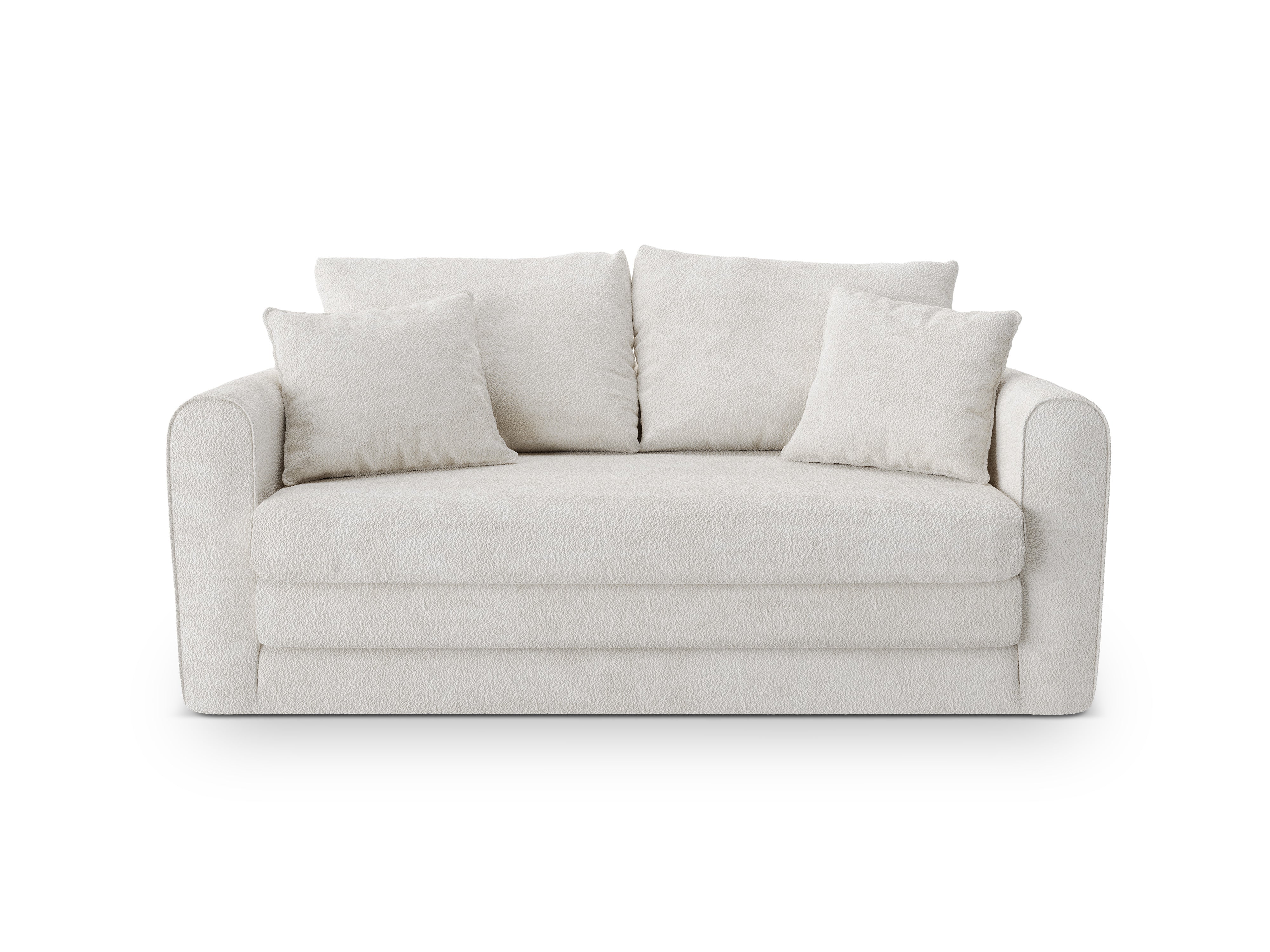LIDO 2-zitsbank met slaapfunctie lichtbeige boucle