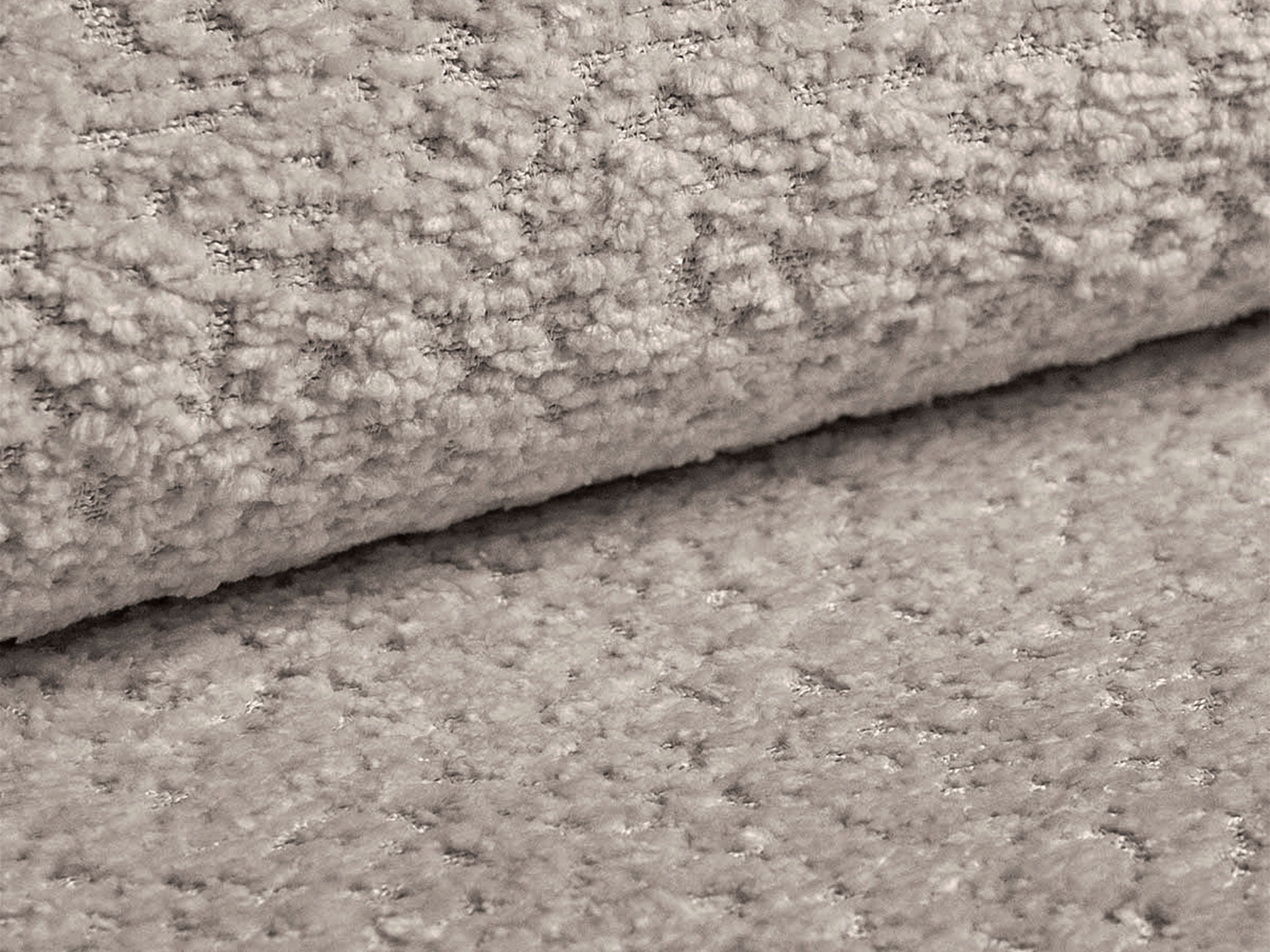 Sofa 2-sitzig mit Schlaffunktion LIDO in warmem grauem Boucle