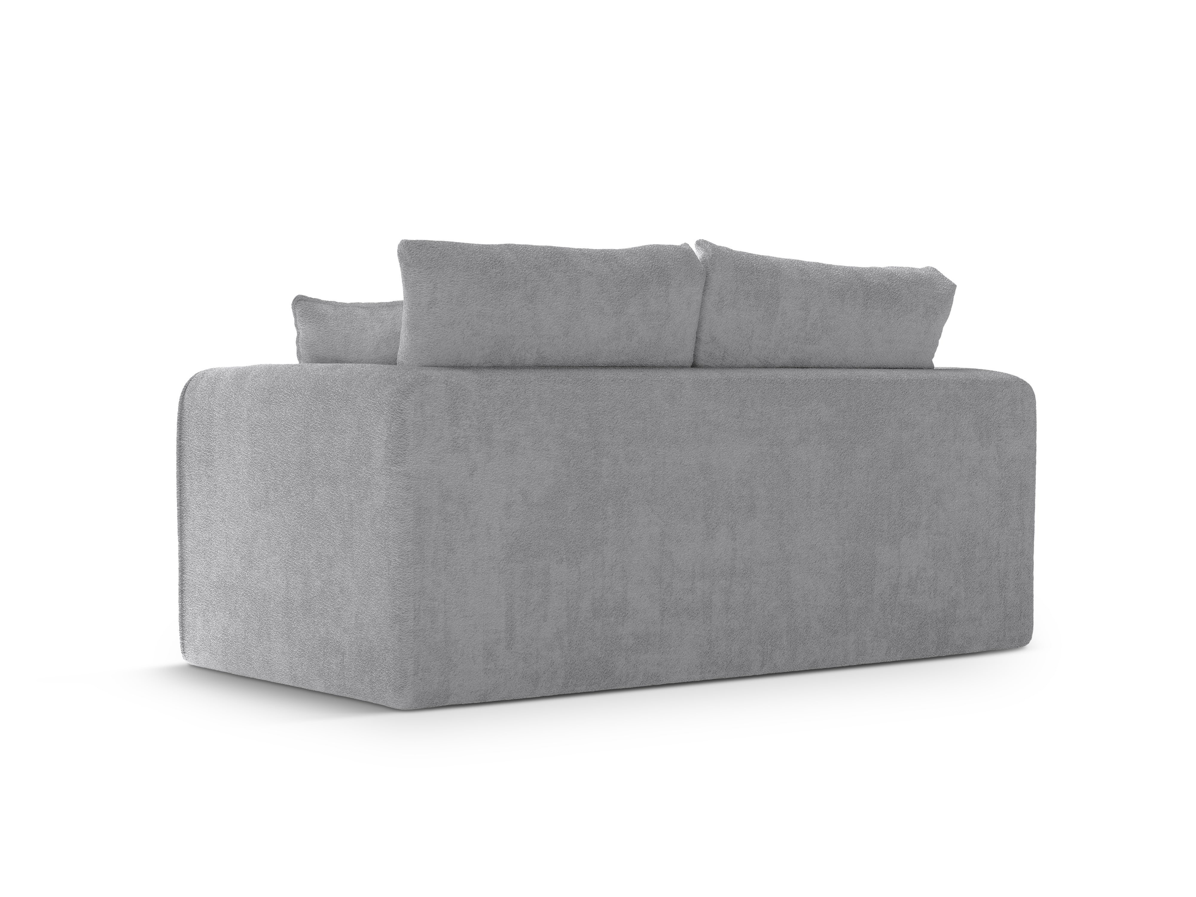 Sofa 2-zits met slaapfunctie LIDO grijs boucle