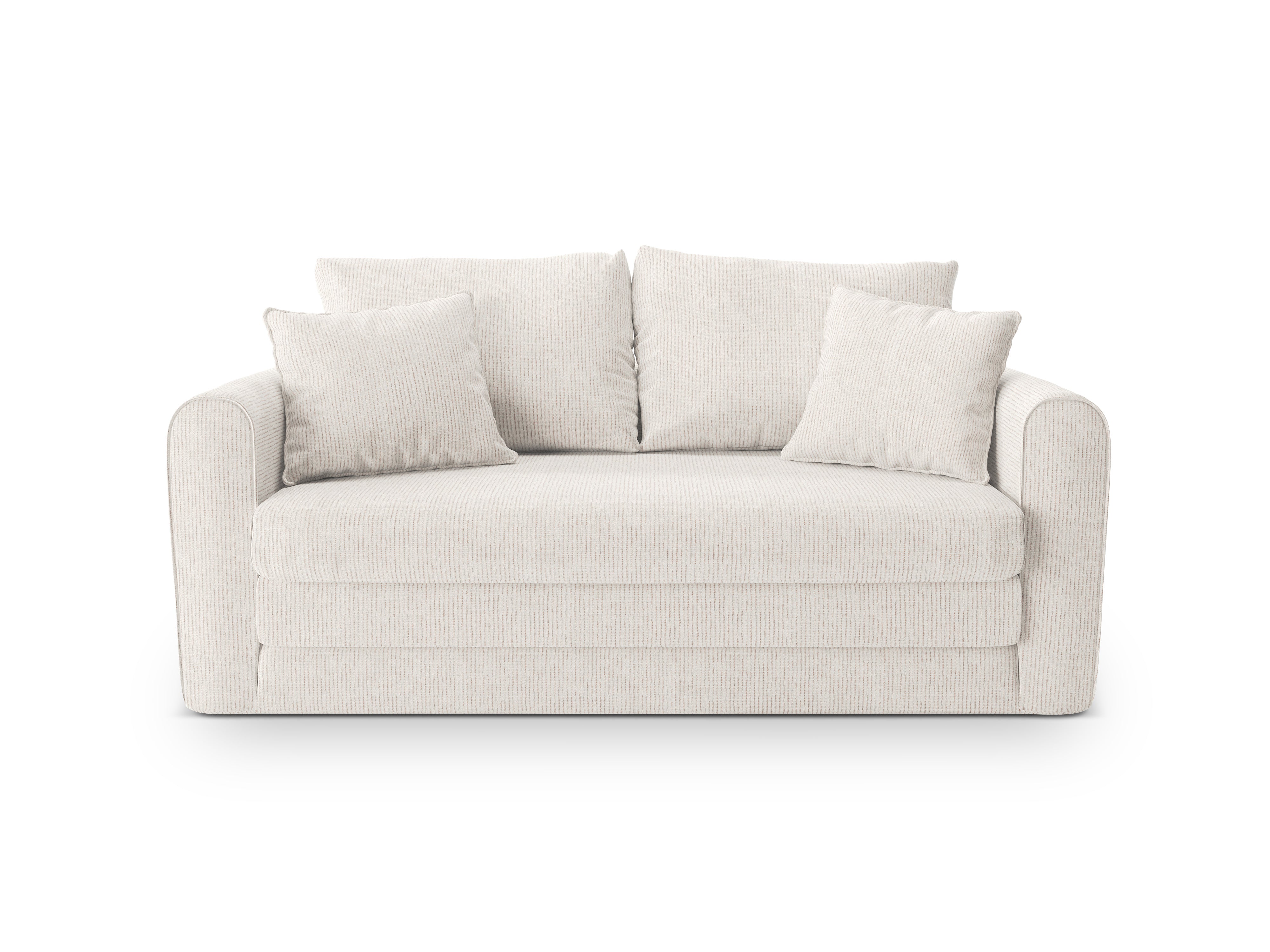 Sofa 2-zits met slaapfunctie LIDO lichtbeige melange