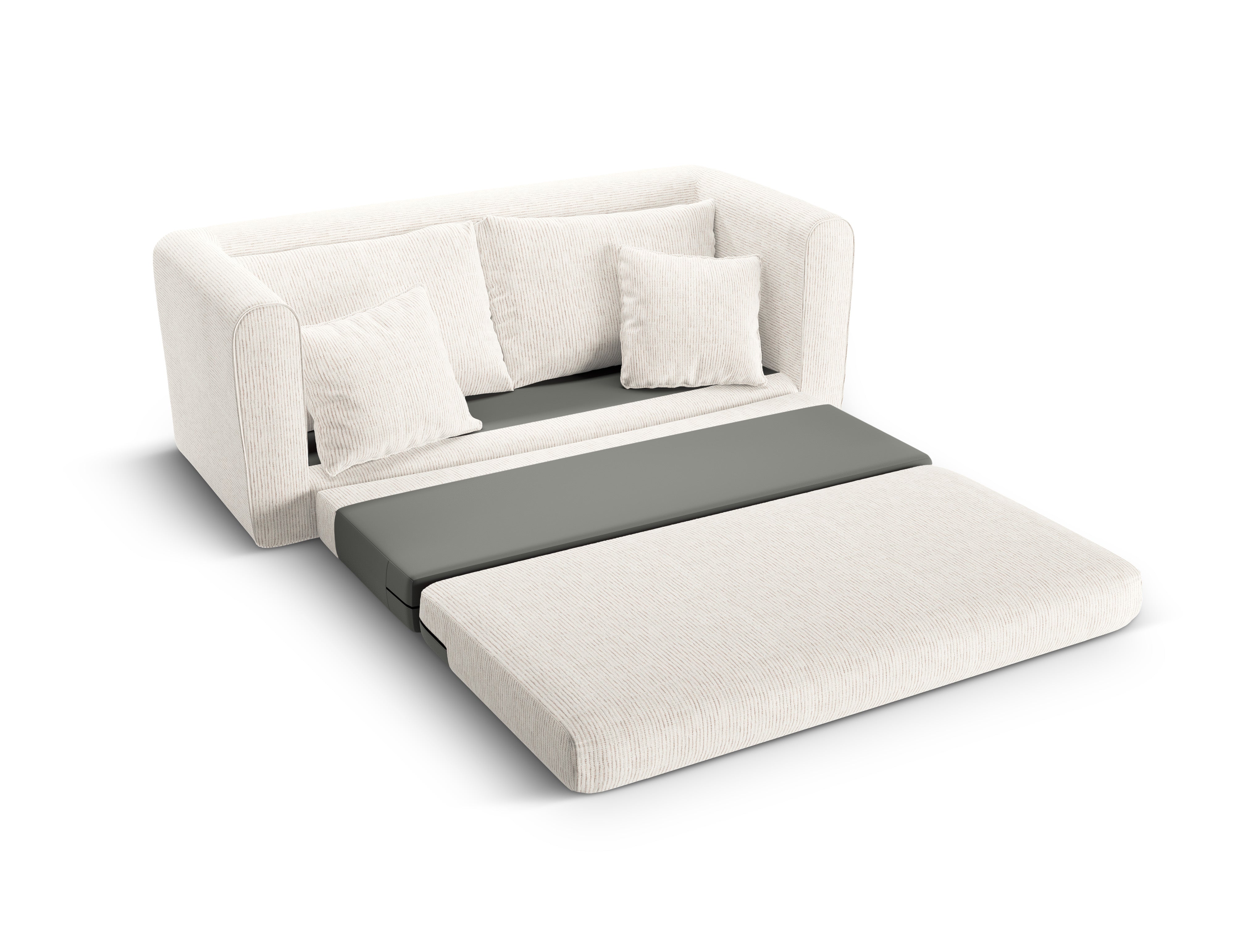 Sofa 2-zits met slaapfunctie LIDO lichtbeige melange