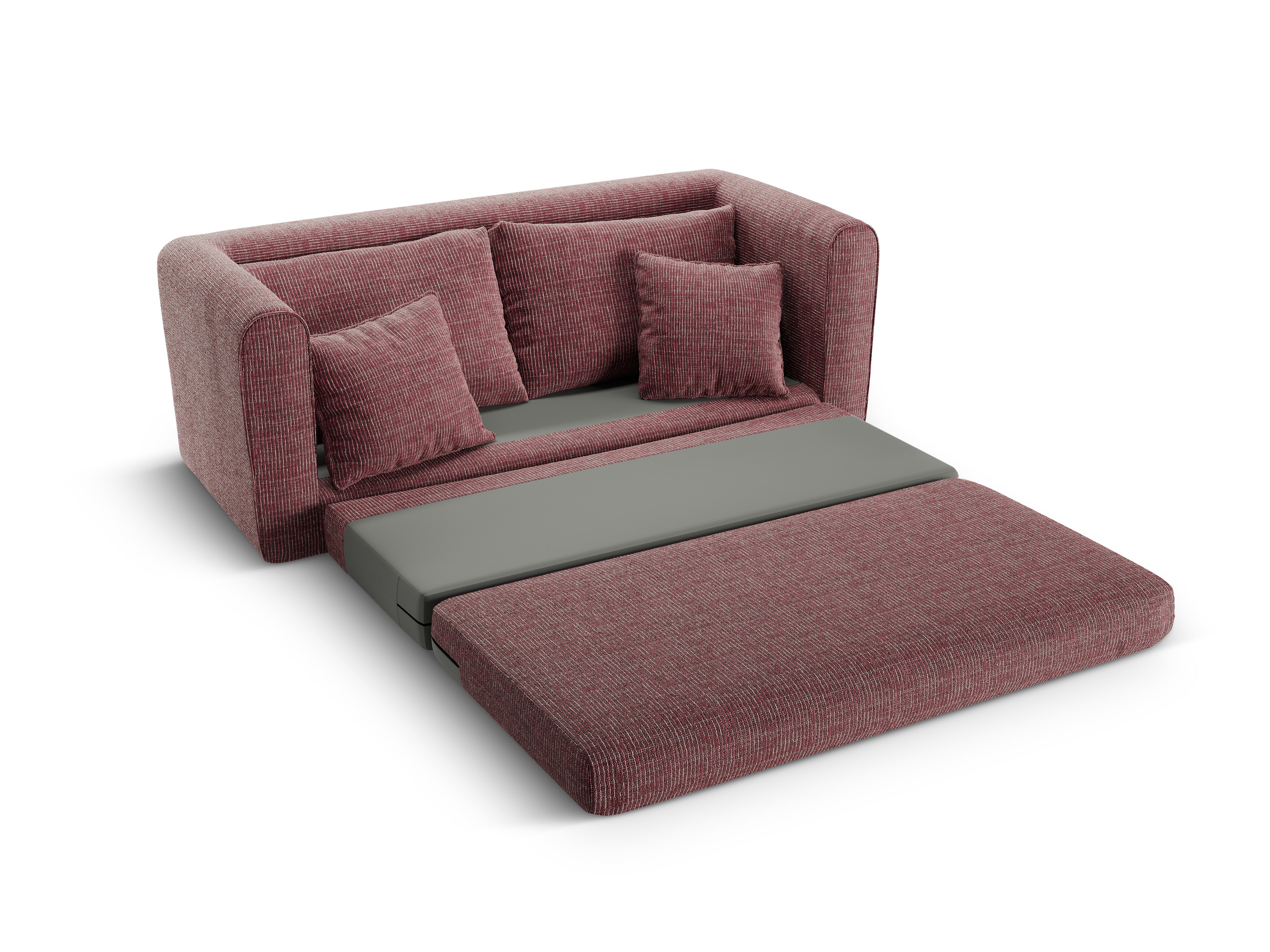 Sofa 2-zits met slaapfunctie LIDO rood melange