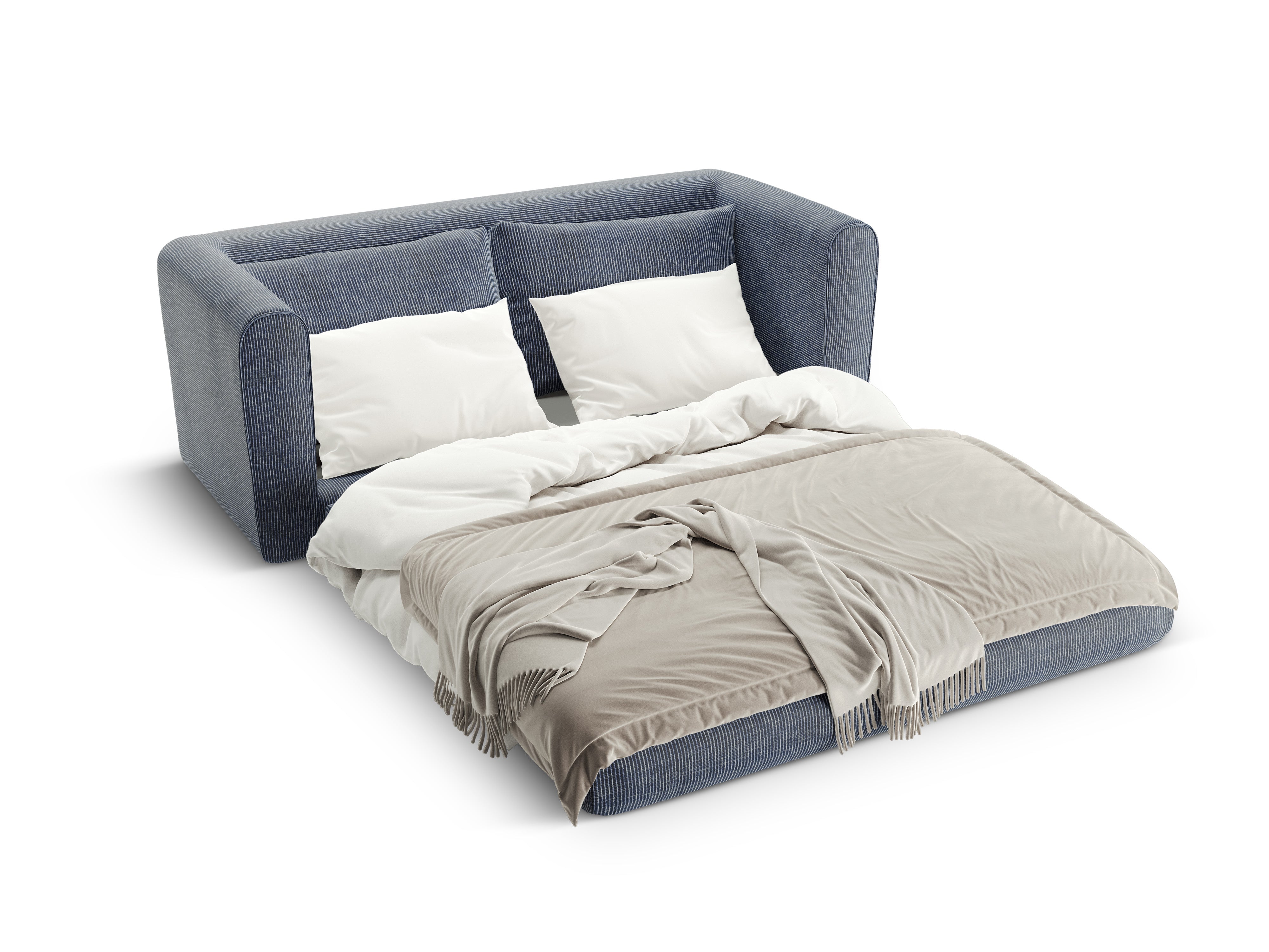 Sofa 2-zits met slaapfunctie LIDO blauw gemêleerd