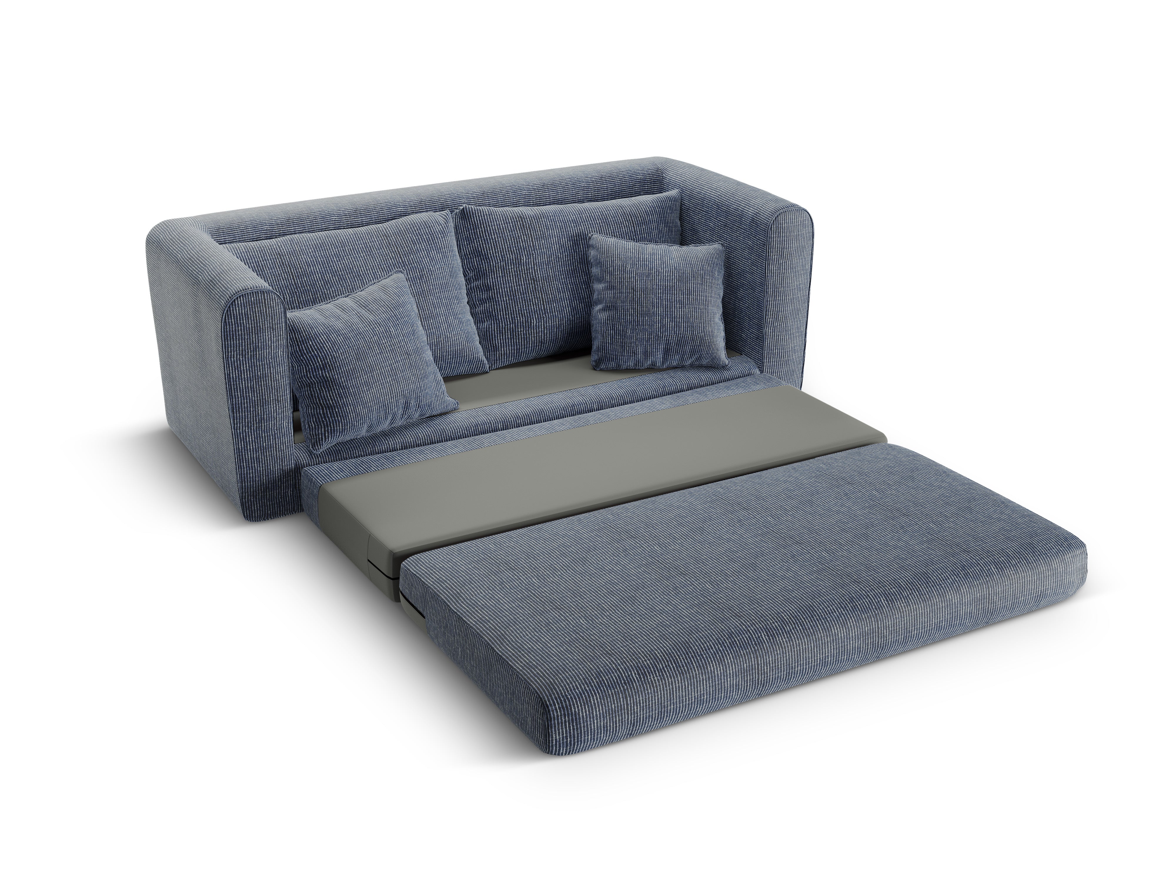 Sofa 2-zits met slaapfunctie LIDO blauw gemêleerd