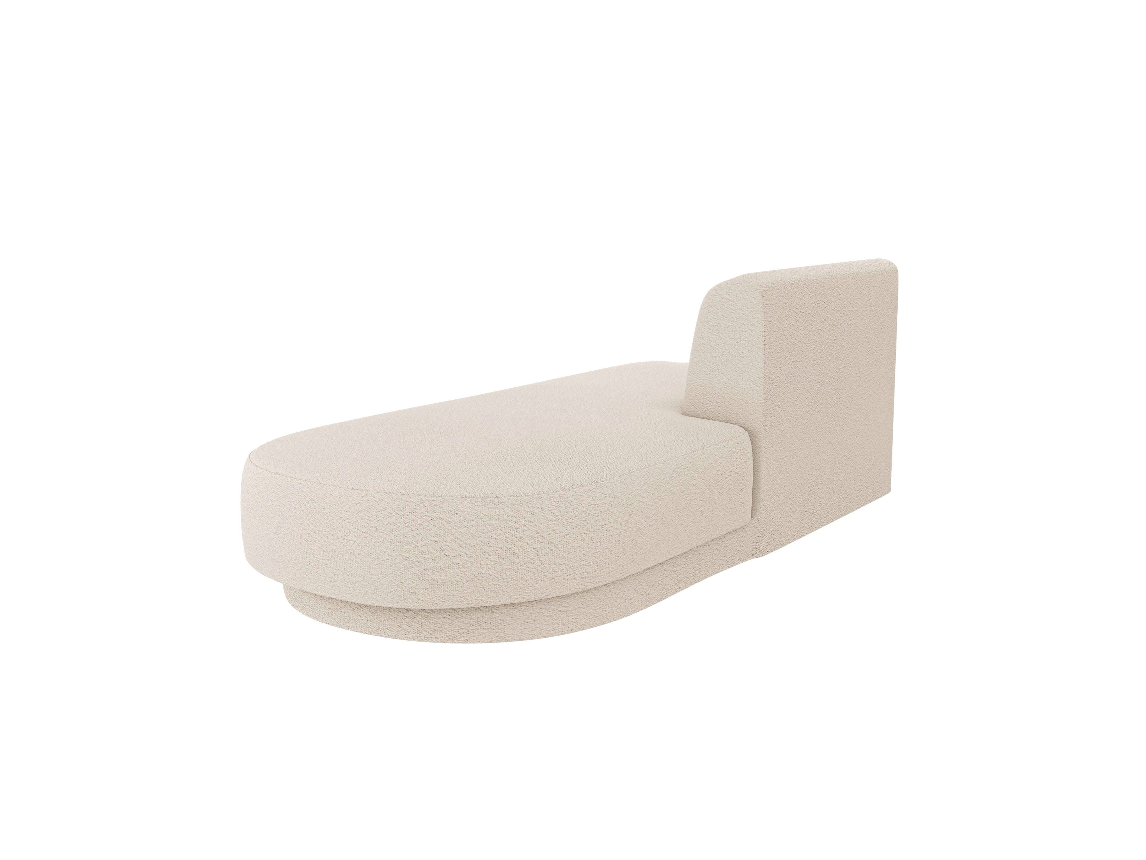 Right-facing 2-seater chaise longue MILEY beige boucle