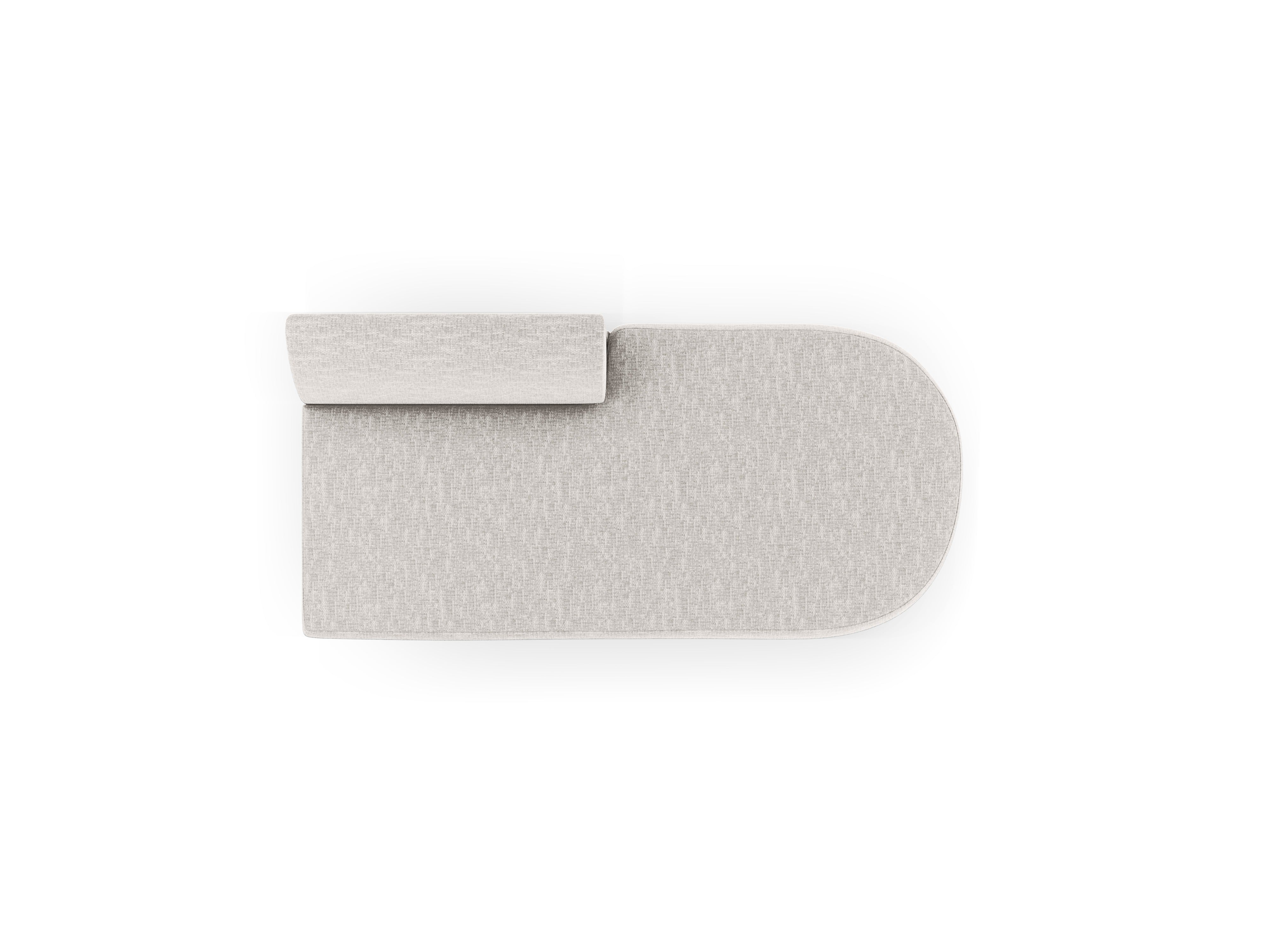 Szezlong 2-persoons rechts MILEY lichtgrijs chenille zijdeachtig