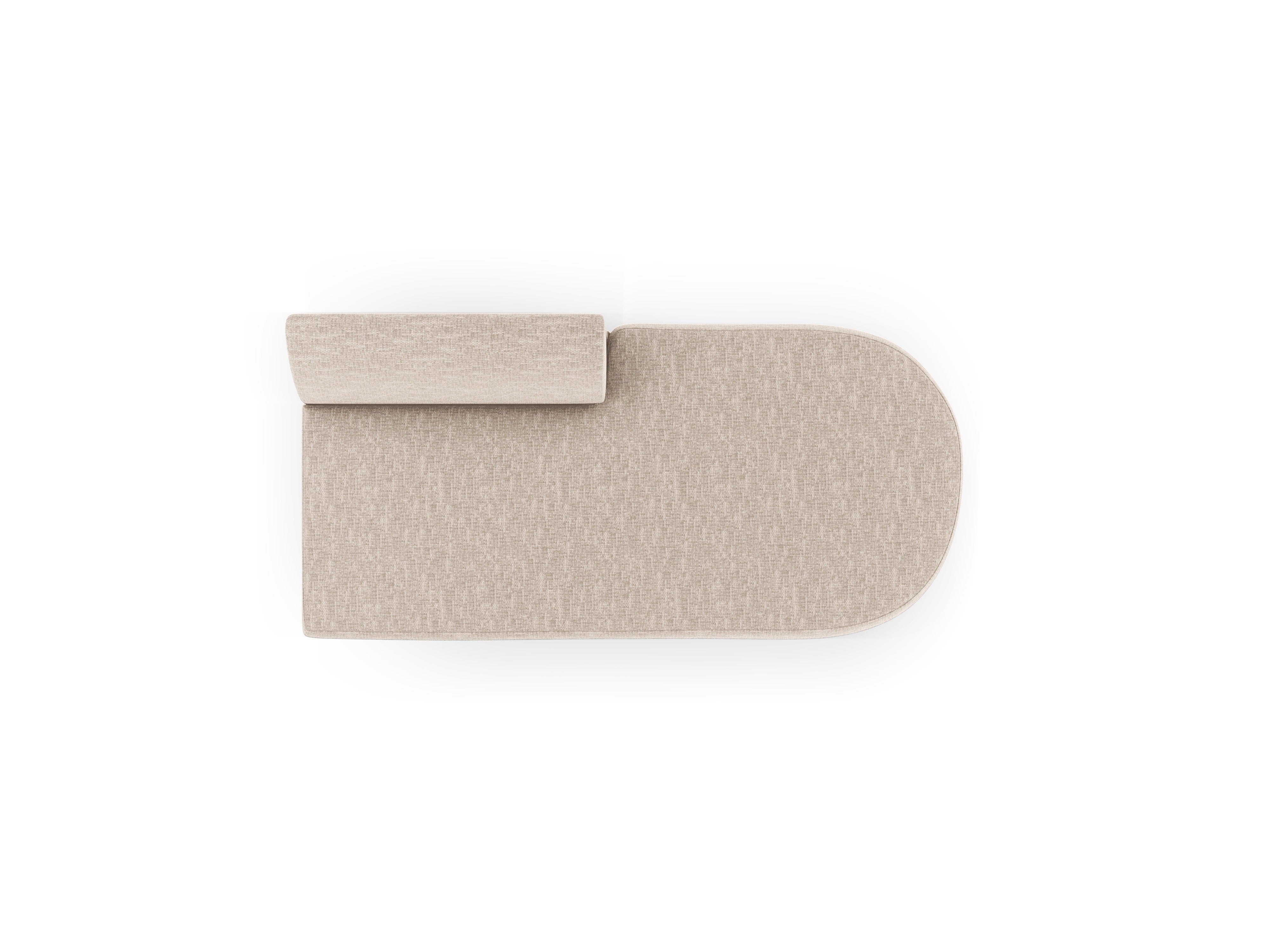Beige szenil rechtszijdige 2-persoons chaise longue MILEY