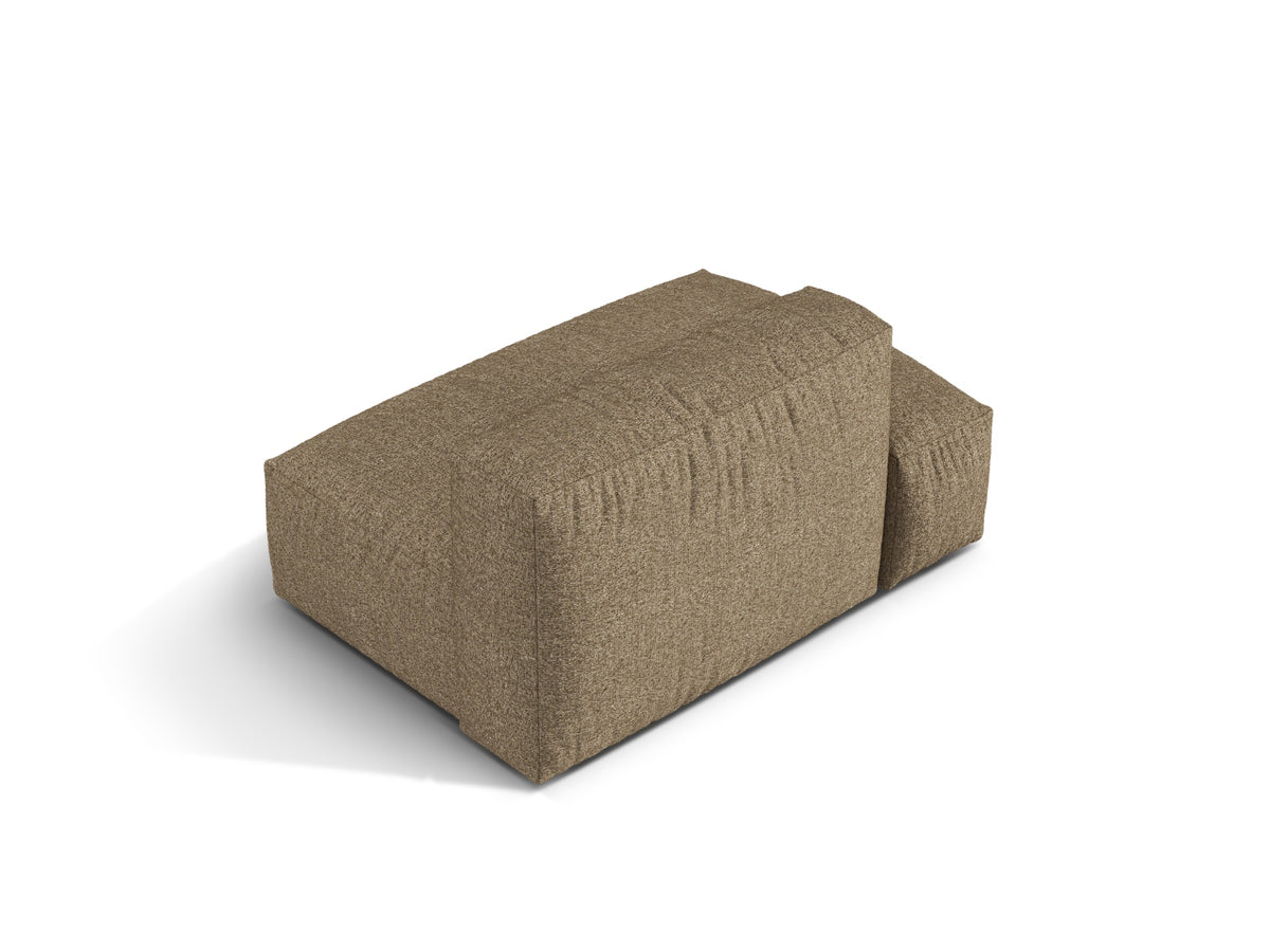 Sofa z otomaną lewostronną MARTINA cappuccino boucle – ujęcie tylne