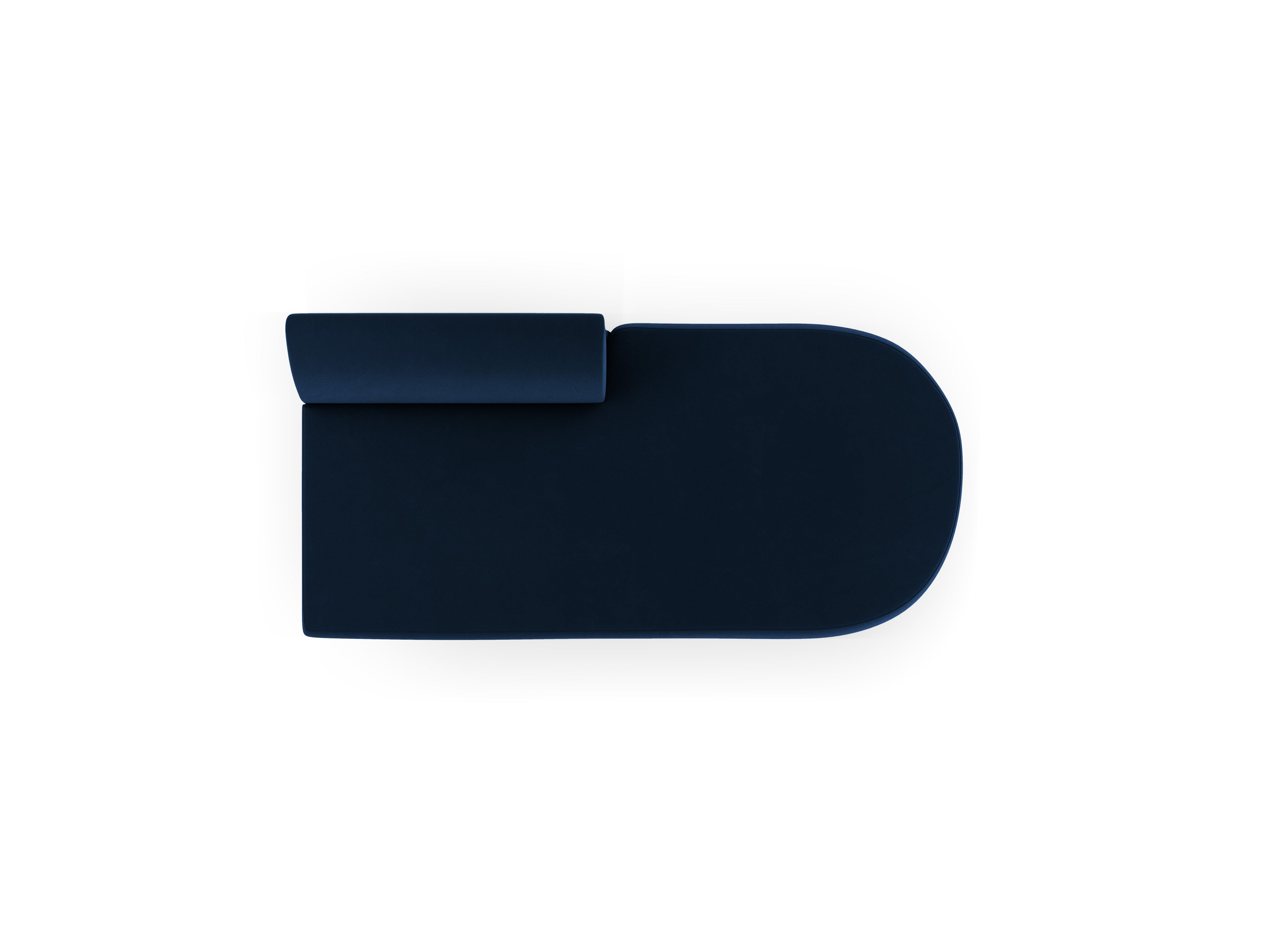 Szezlong 2-persoons fluwelen rechts MILEY koninklijk blauw