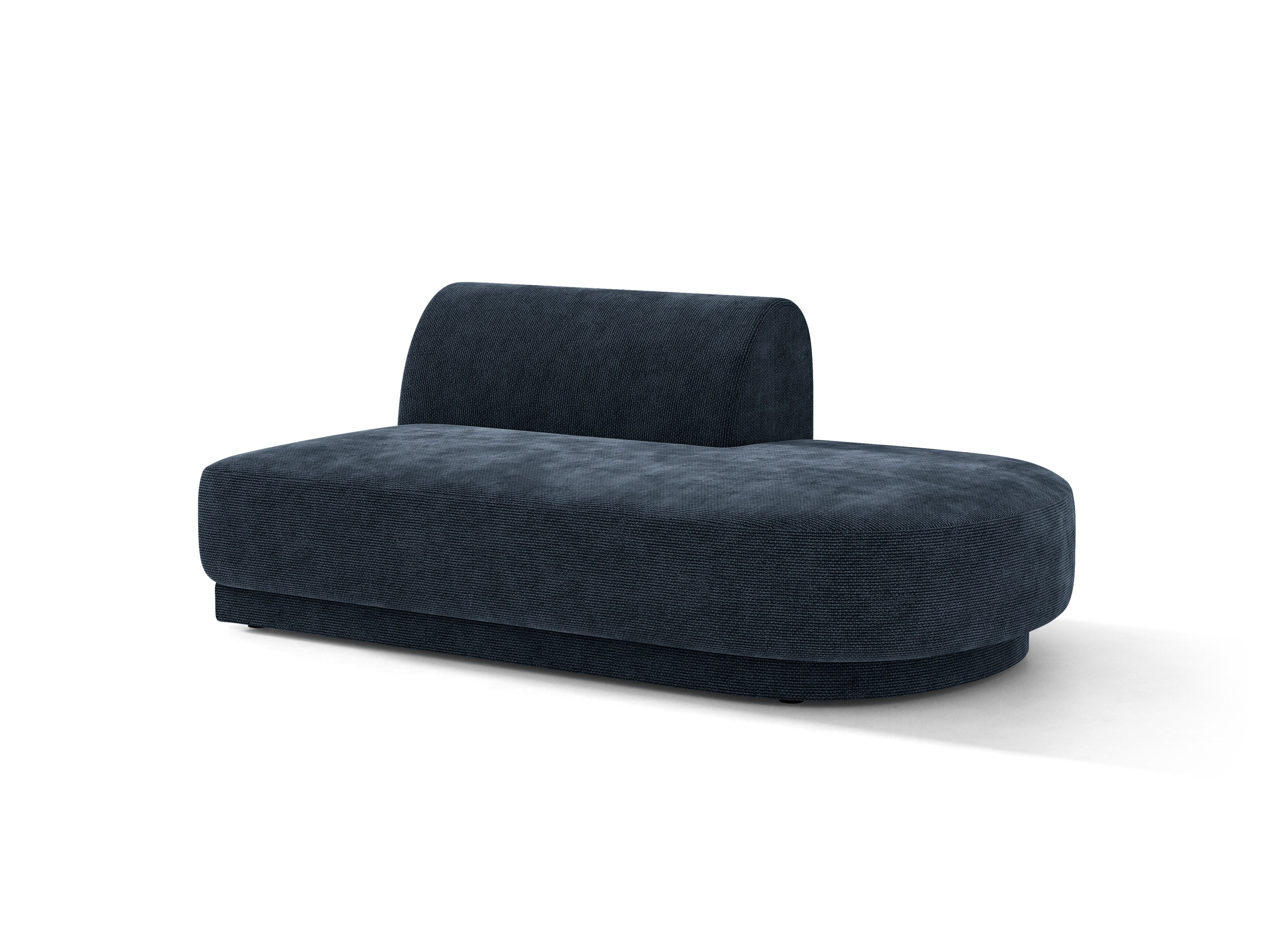 Rechthoekige 2-persoons chaise longue MILEY koninklijk blauw fluweel