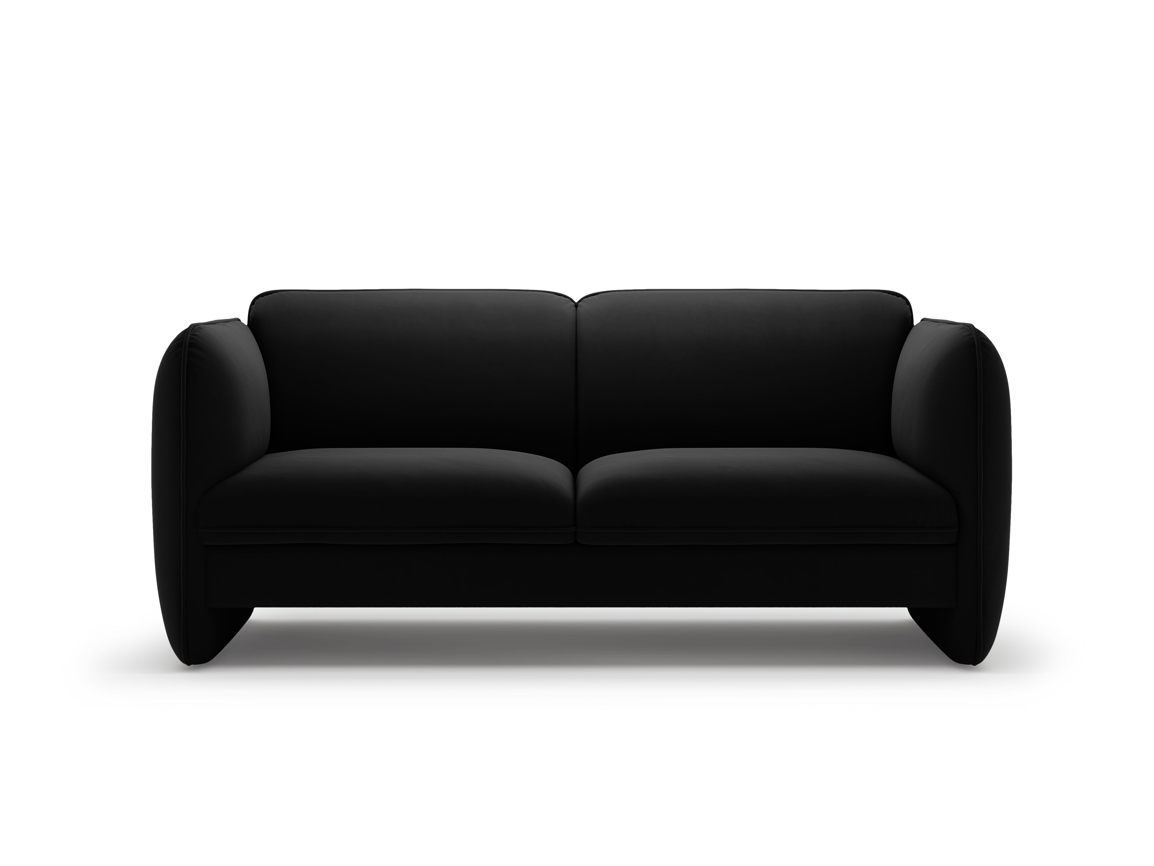 Sofa 2-zits fluweel GEORGIA zwart
