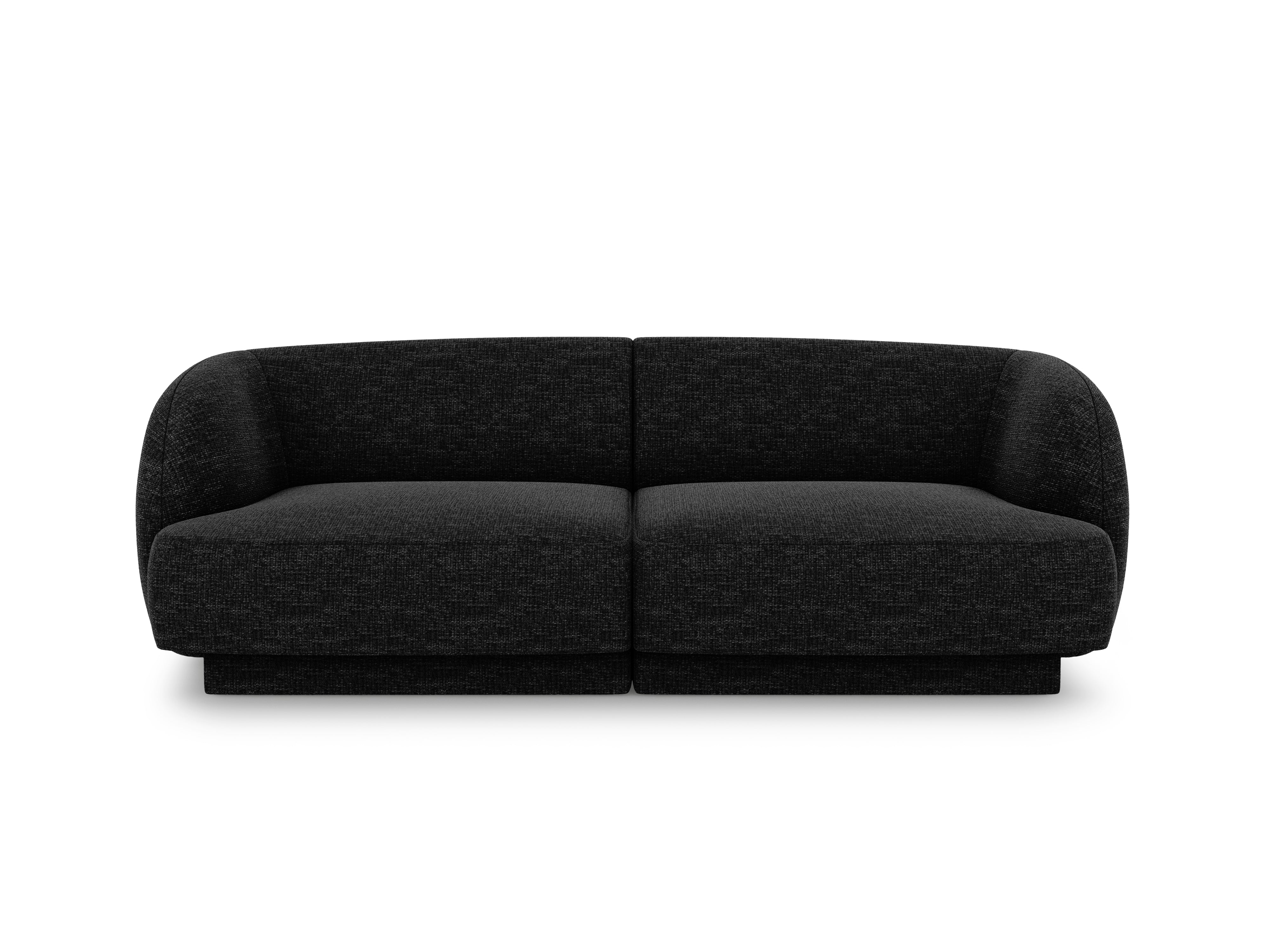 Sofa w tkaninie szenilowej 2-osobowa MILEY czarny Micadoni    Eye on Design